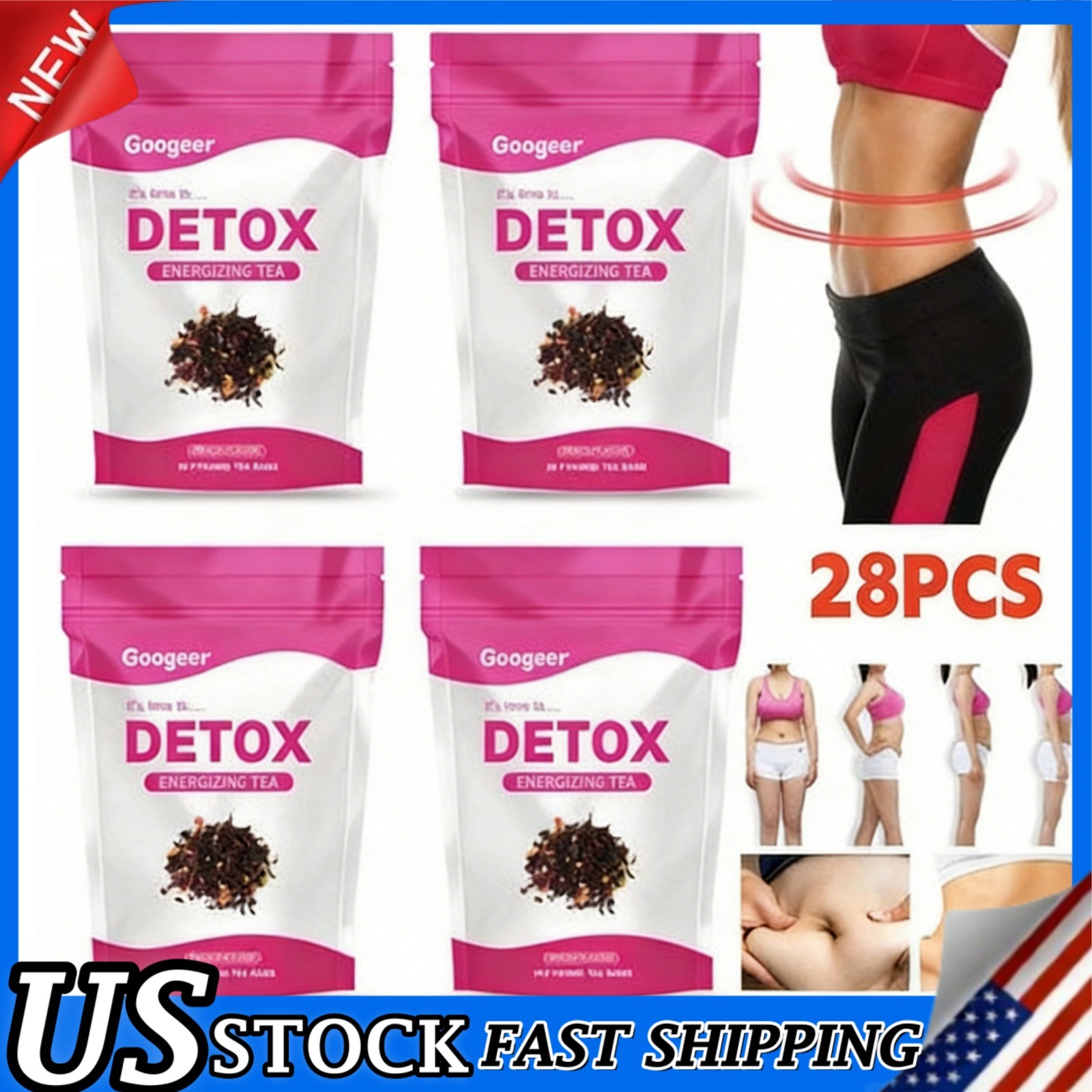 28/56/84PCS Detox Tea Weight Loss Tea Slimming Diet Teabags Burn Fat Slimming⭐