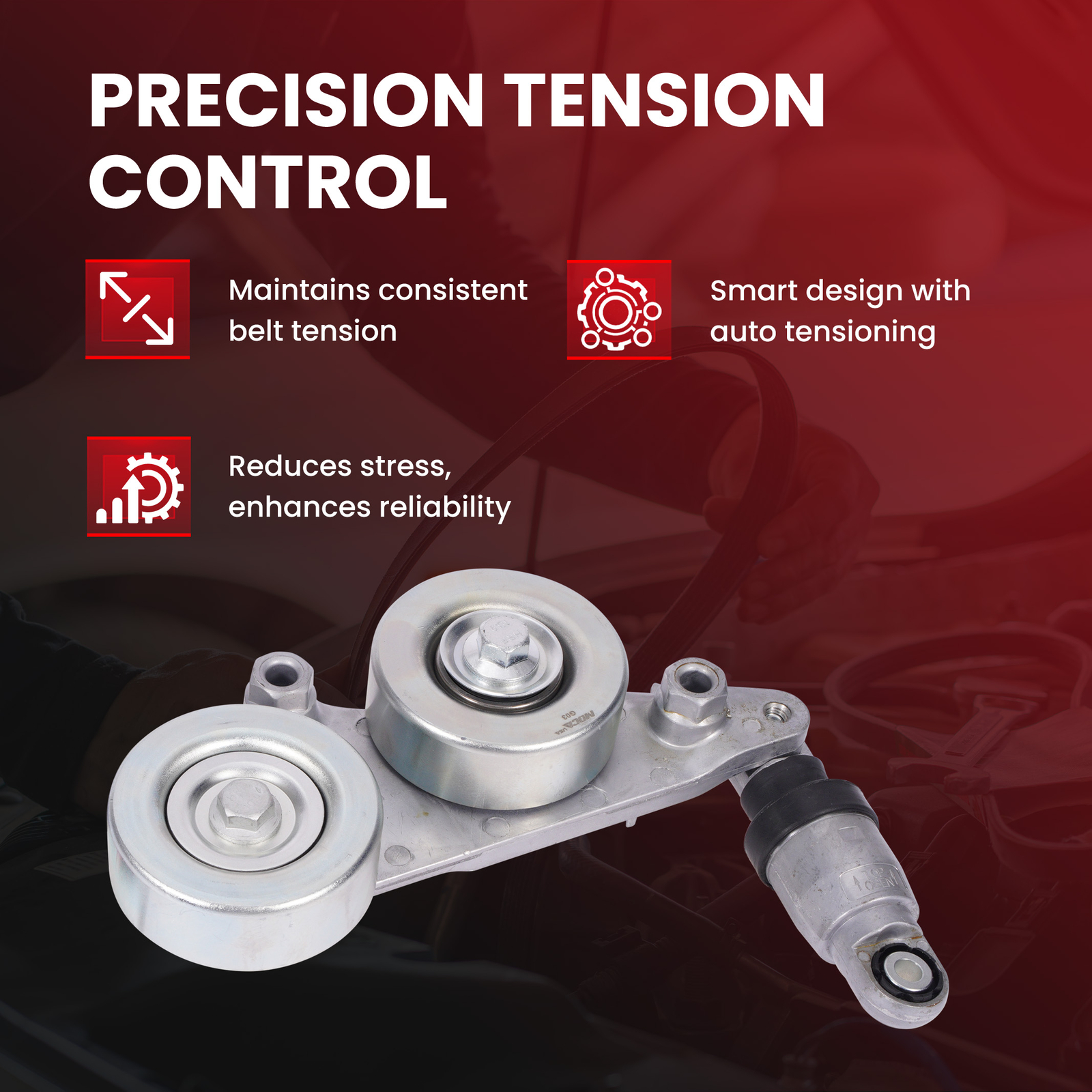 Serpentine Belt Tensioner Assembly for Honda 06-11 Pilot 05-10 Odyssey Accord V6