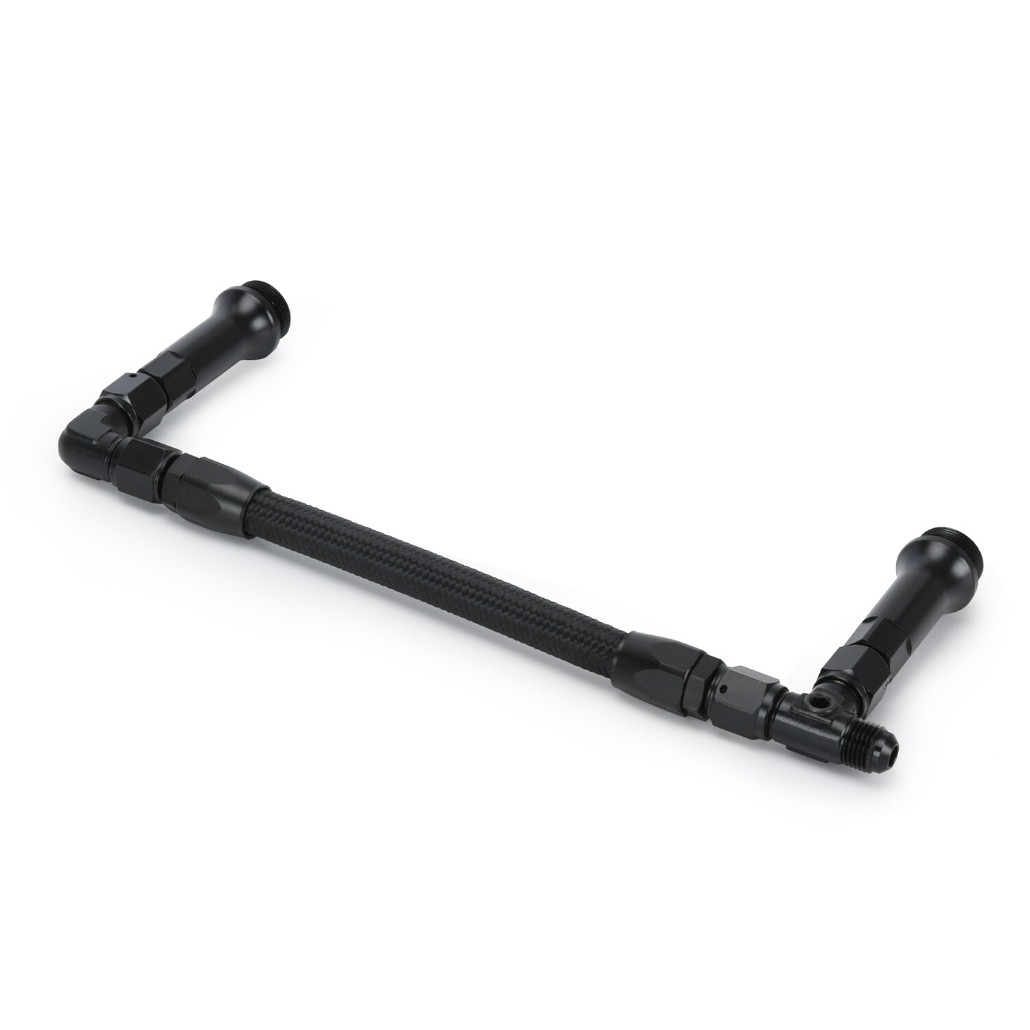 For Holley Carburetor Fuel Line 4150 Based Quickfuel AED Dual Feed Braided Black