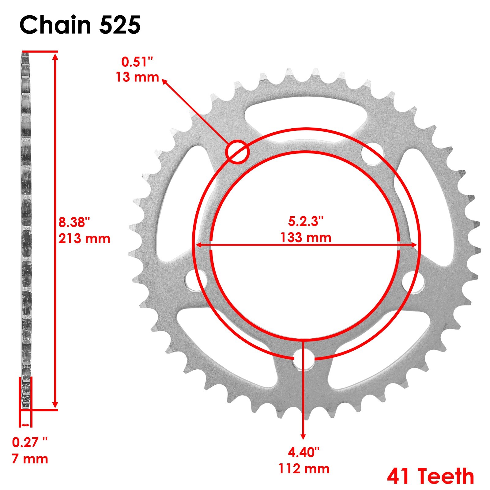 Drive Chain & Sprockets Kit for Honda VT750Dc Shadow 750 Spirit 2005 2006 2007