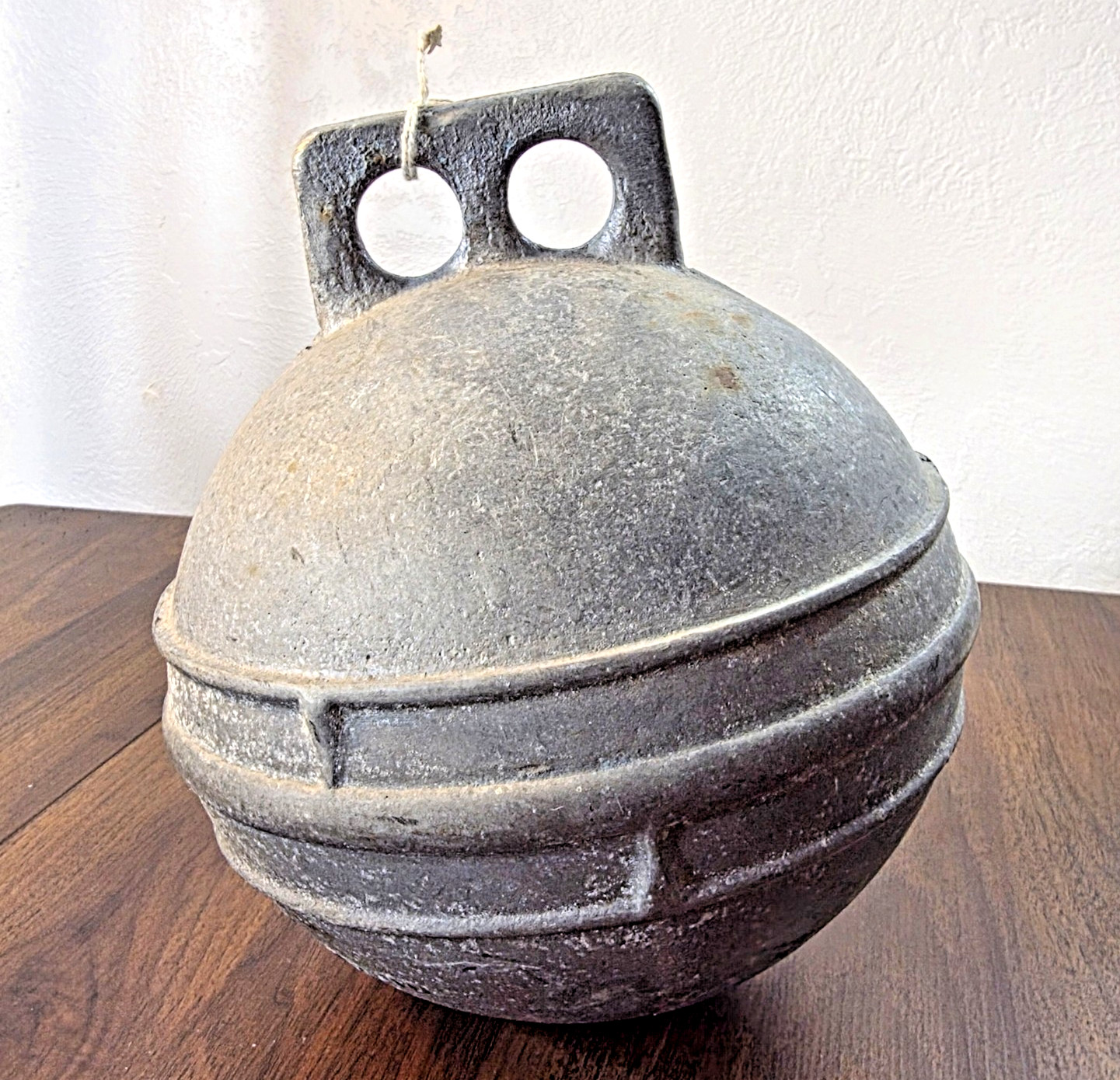 8" Cast Zinc Deep-Sea Trawl Buoy / Fishing Float Phillips Trawl, Grimsby England