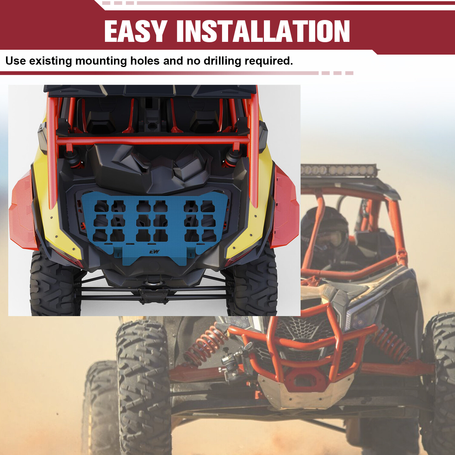 Packout Mount Compatible with Milwaukee for Can-Am Maverick X3 2017-2025 Steel