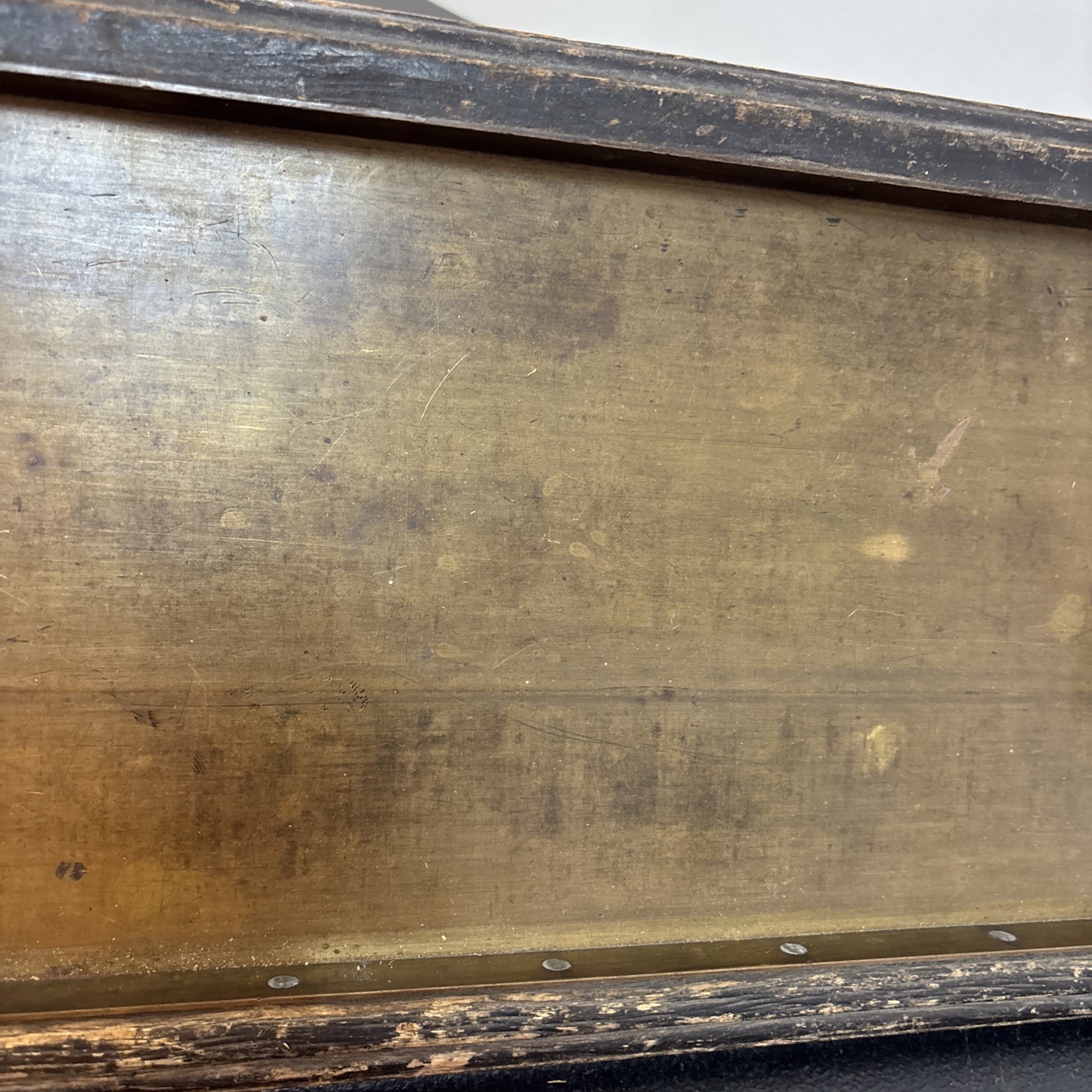 Letterpress Printer Block Type Galley Tray Brass And Wood 24”X 8”