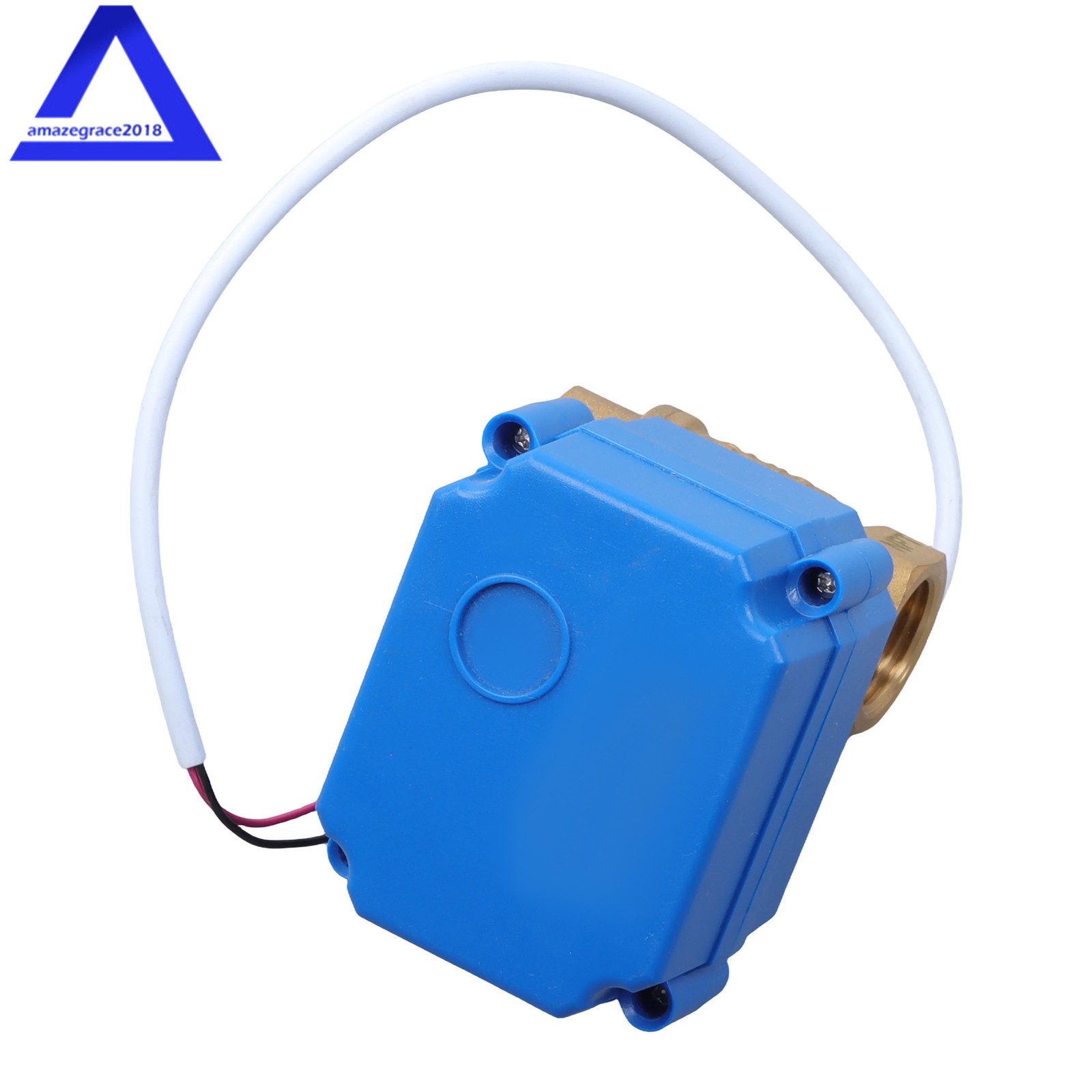 1/2" Brass Motorized Ball Valve, Full Port, 9-24V AC/DC, 2 Wire Auto Return