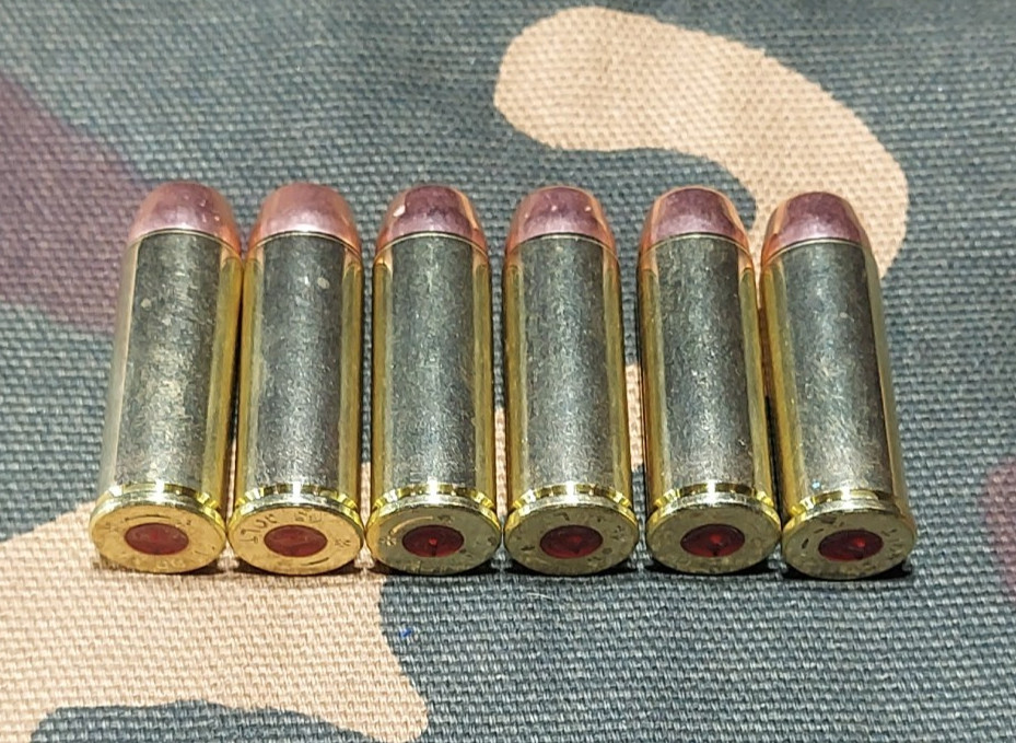 45 LONG COLT SNAP CAPS  SET OF 6, BRASS AND FMJ, REAL WEIGHT!!! 45LC 45 COLT