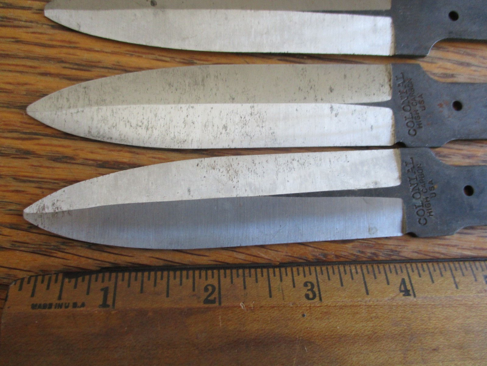 6 High Carbon Steel Boot Dagger Knives Blade Blank Blanks NOS Colonial Knife USA
