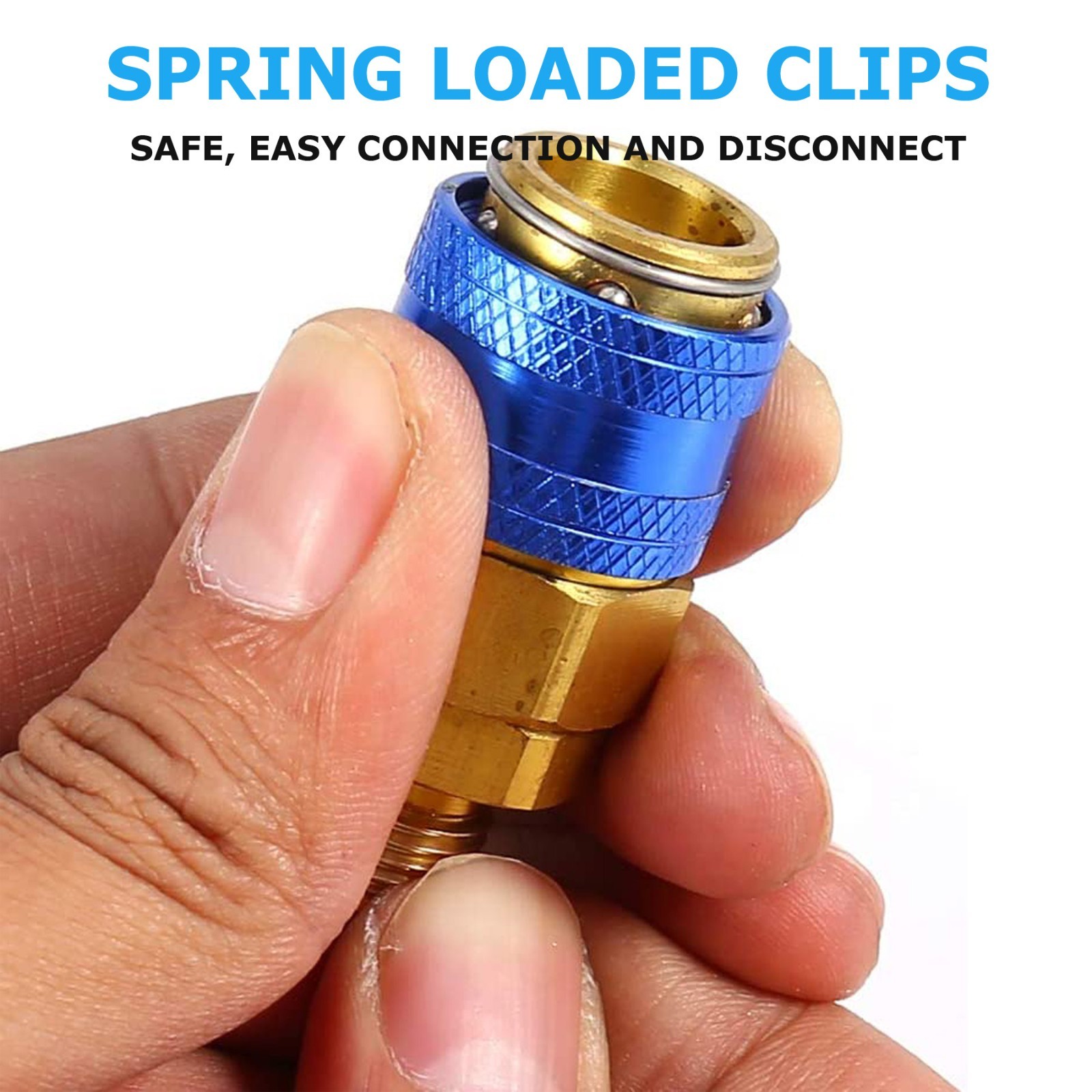 A/C R134a Quick Coupler Adapter Car High & Low Side HVAC SAE Male Flare Fitting