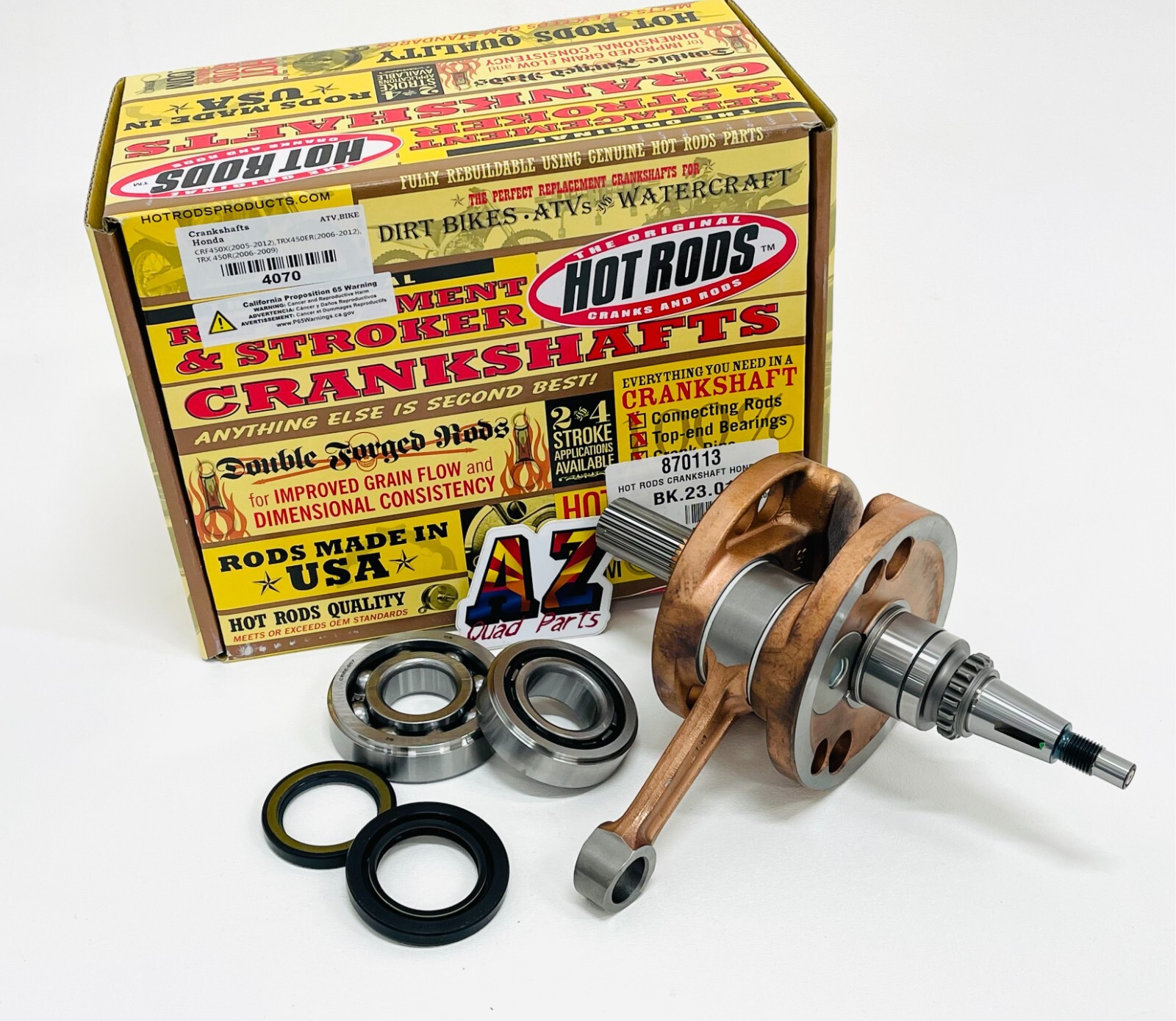 06+ Honda TRX450ER TRX 450ER Hotrods Heavy Duty Crank Crankshaft Bearings