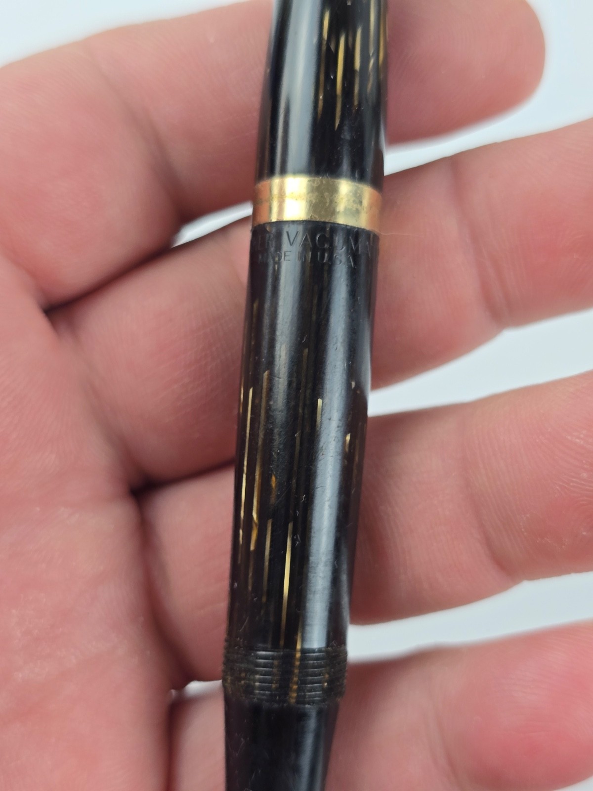 Vintage Parker Striated Vacumatic Fountain Pen Stand & Ink Well Bottle