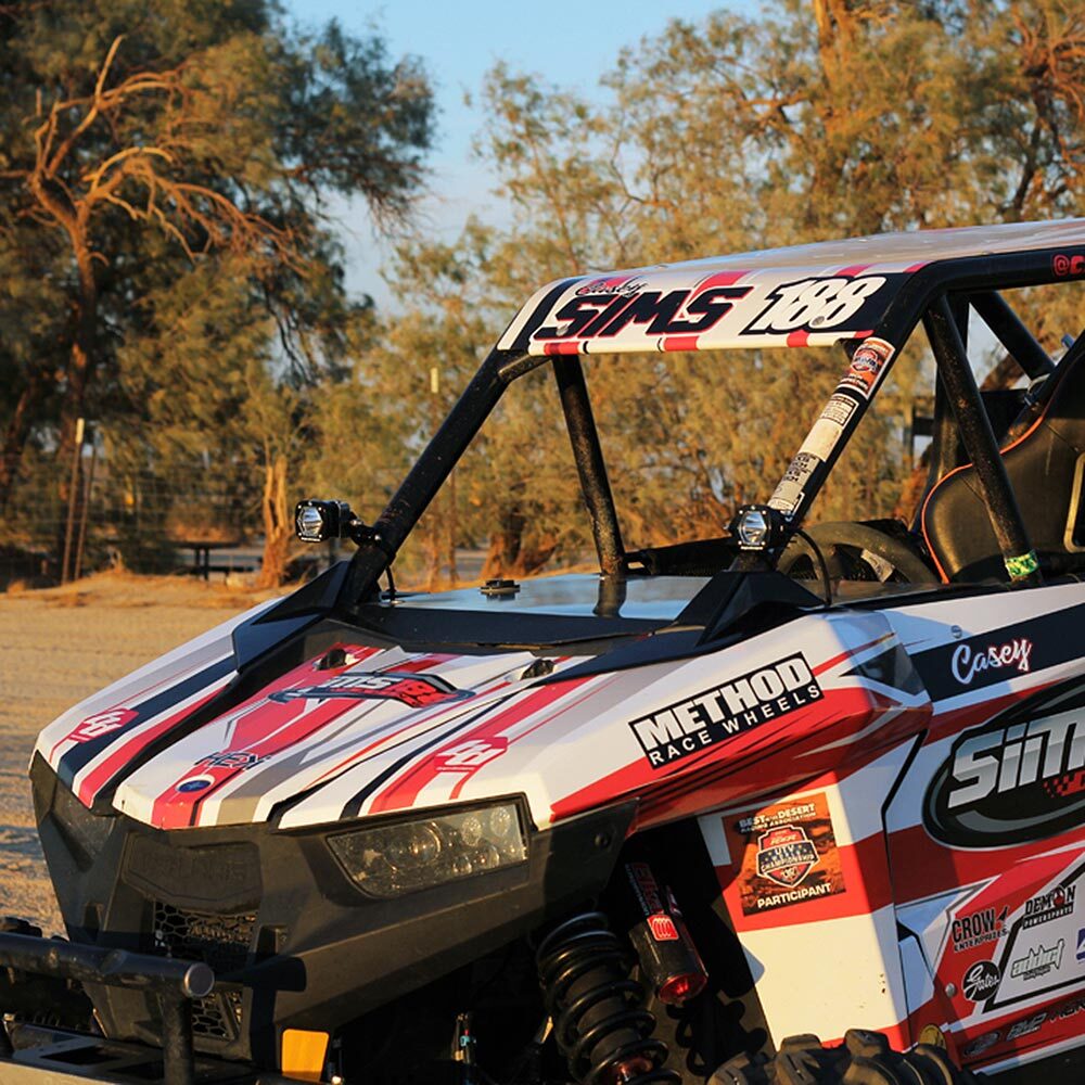 Baja Designs® S1 LED Lights Pair Wide Cornering, Amber Rock Guards, Wire Harness