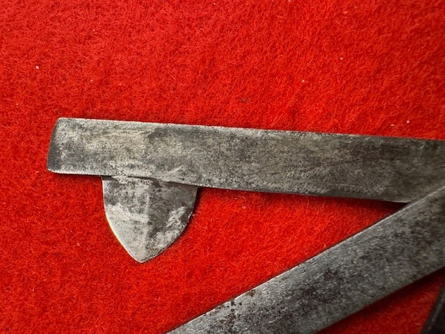 1859 CIVIL WAR THREE BLADE FLEAM, HORN SCALES, NAME ENGRAVED & DATED (674)