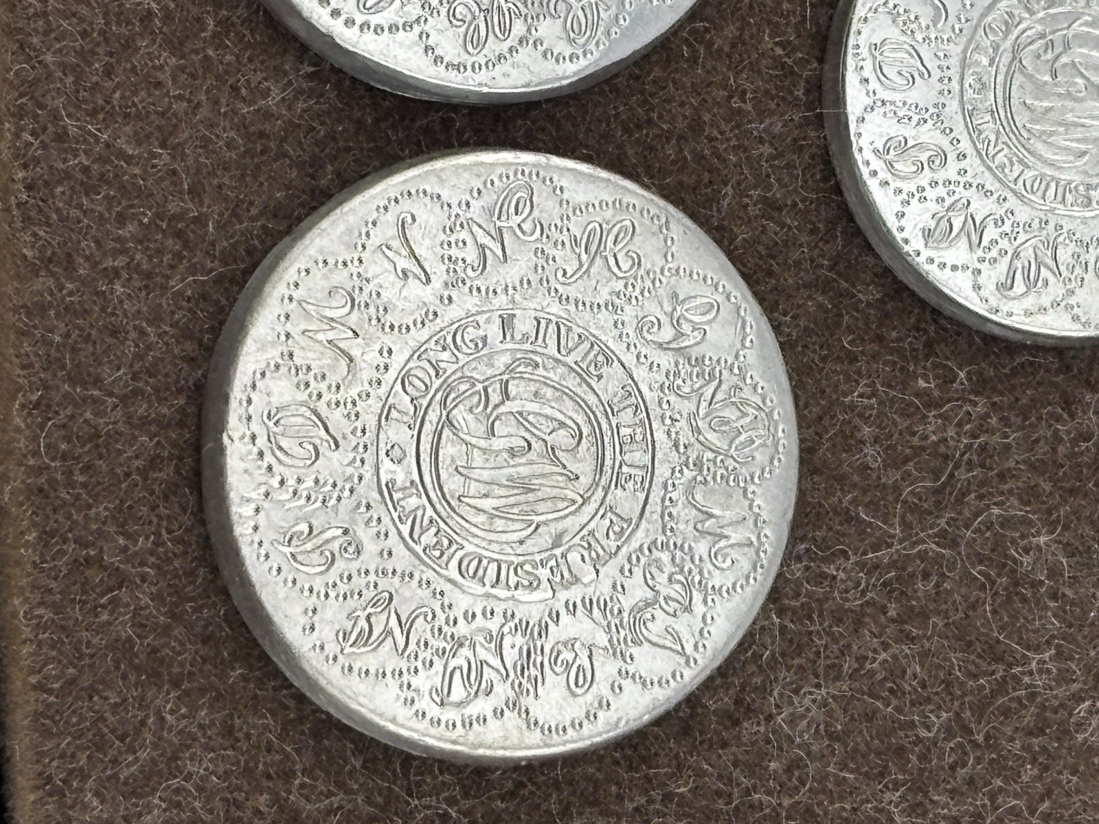 VTG Stieff Smithsonian Series Washington Inaugural Pewter Blazer Buttons in Box