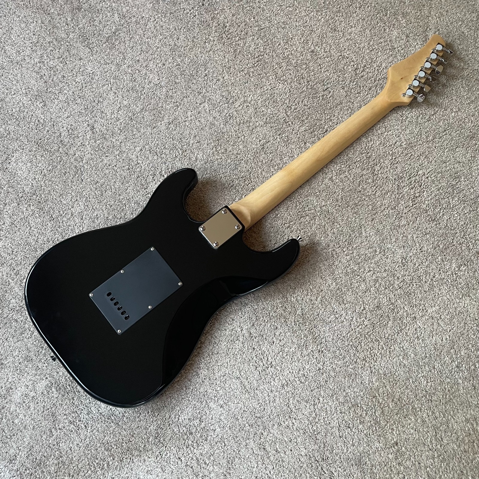 Full-Size Dark Blue Strat Style Electric Guitar Package with Gig Bag and More