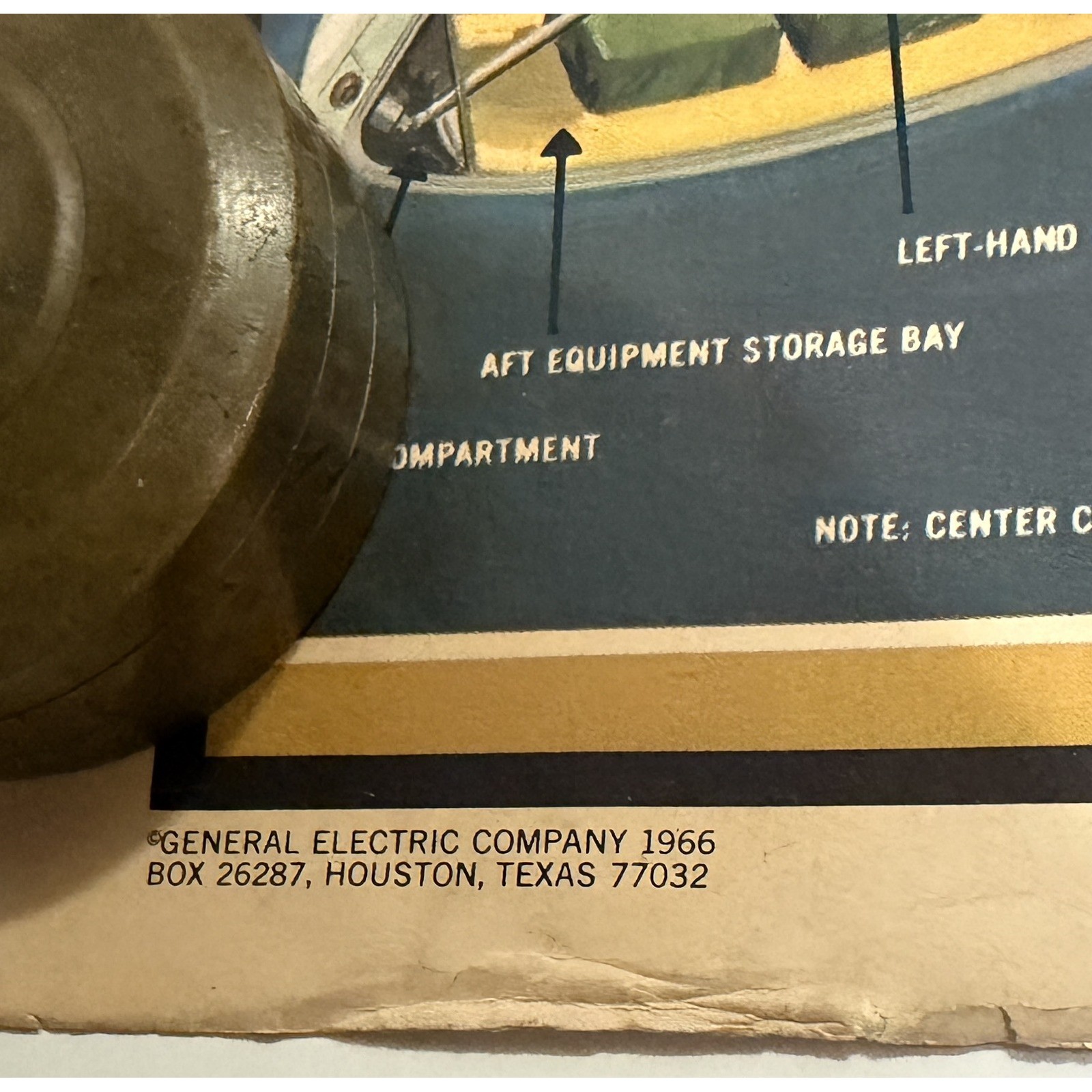 1966 General Electric Apollo Design Reference Mission IIA NASA Poster Vtg