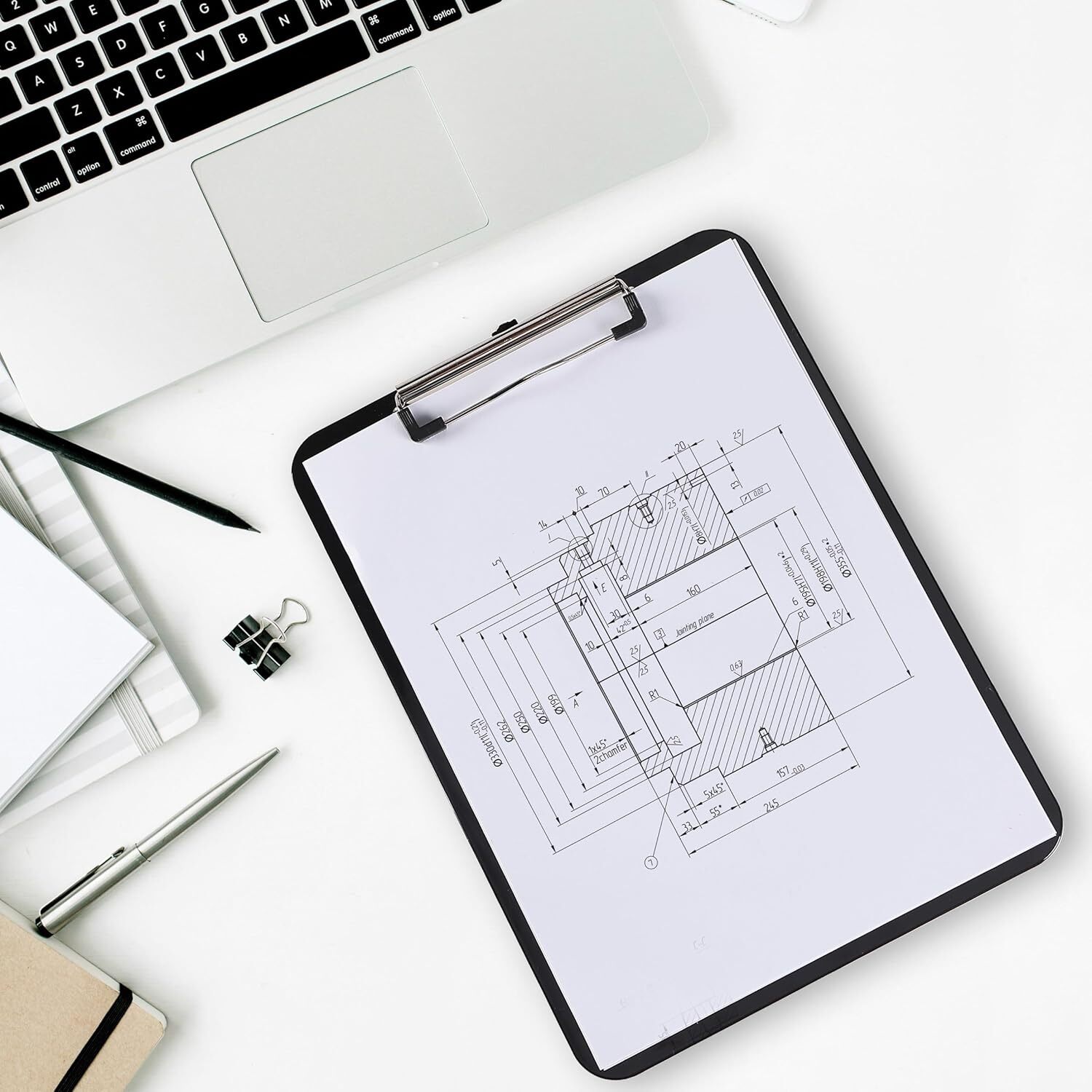 Mr. Pen- Plastic Clipboard, Black, Clip Board, Teacher 1 Pack, Black