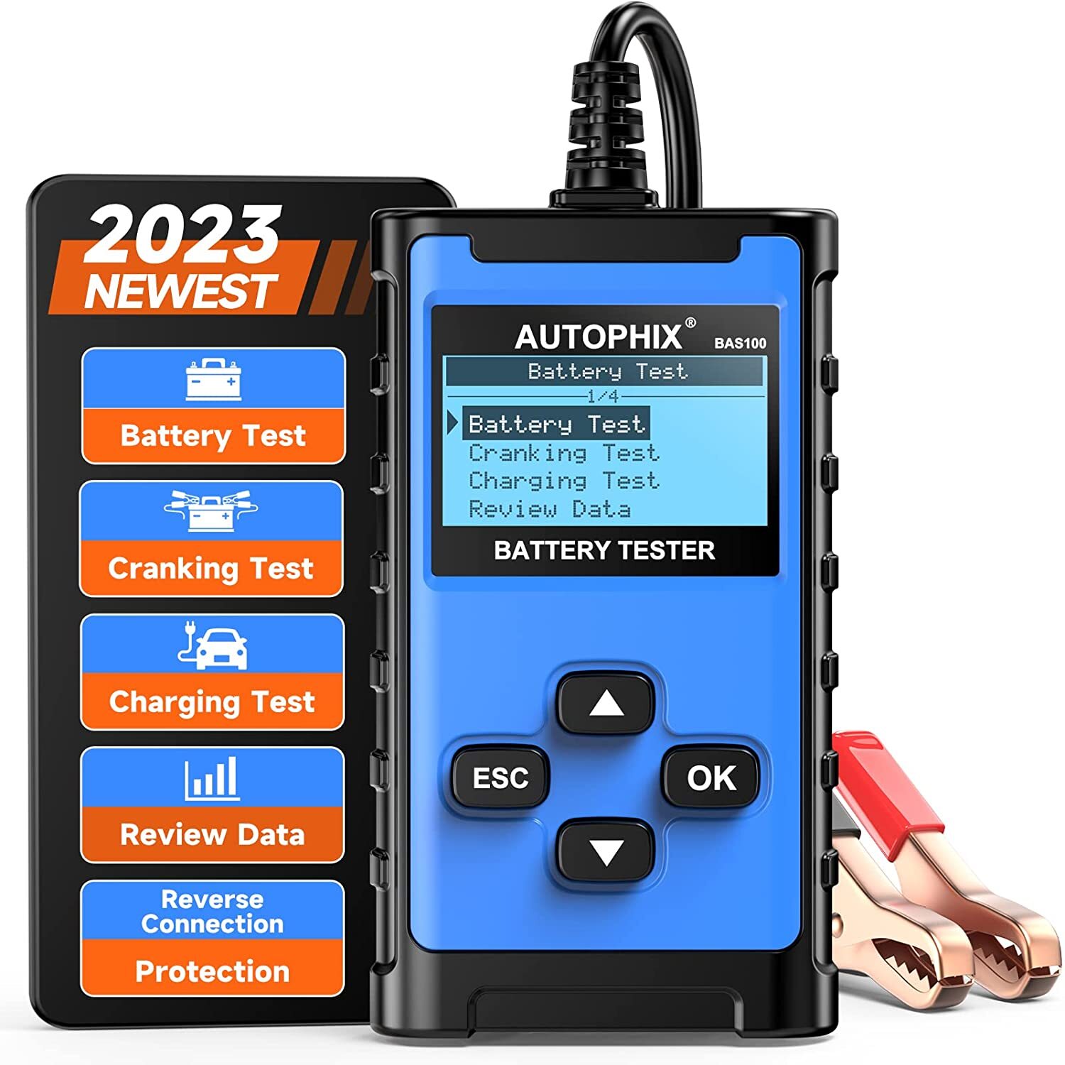Car Digital Battery Load Tester Battery Cranking Charging Diagnostic 12V 24V