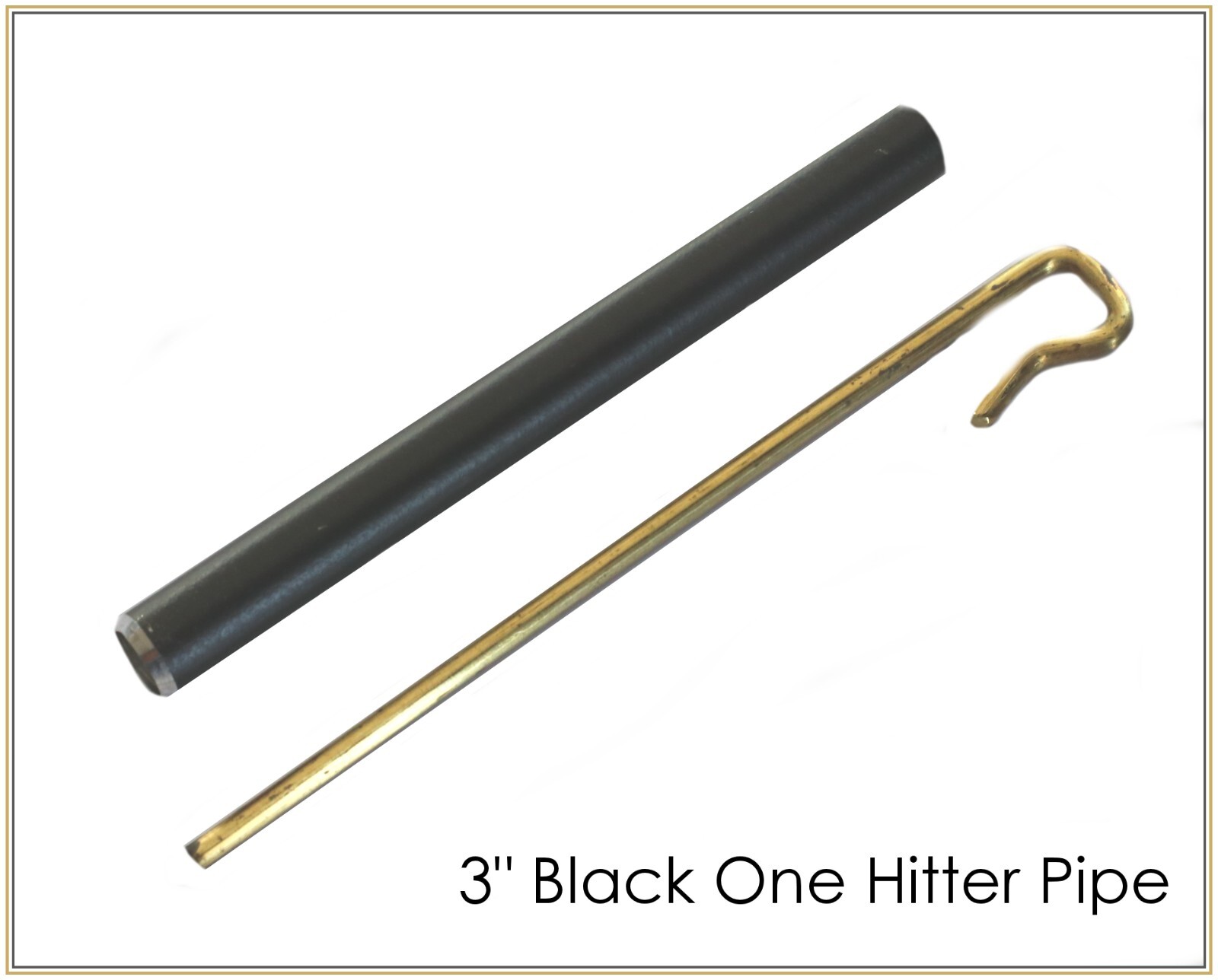 3" Metal One Hitter Pipe-Black Stealth