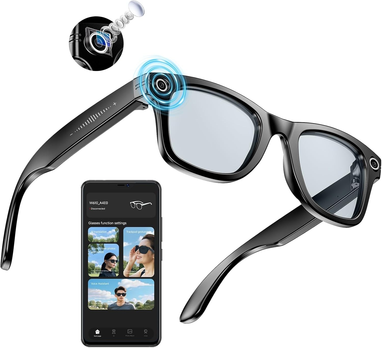 4K AI Camera Hidden in a Pair of Glasses