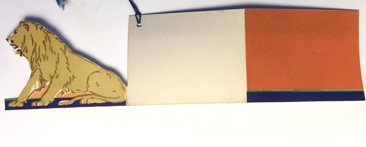 Unused Vintage 4 Golden Mane Lions and 4 Golden Giraffes Bridge Tallys Clark