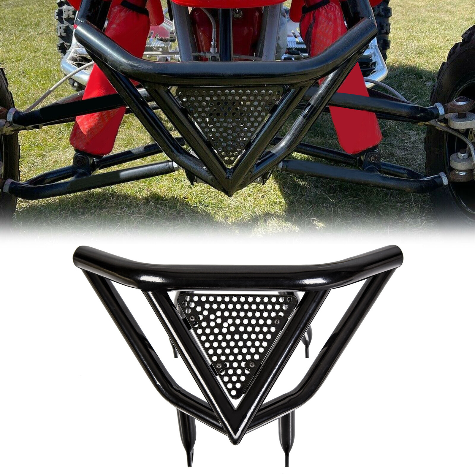 Front Bumper Proctector Aluminum Black For Honda Sportrax 400 TRX400EX 99-08