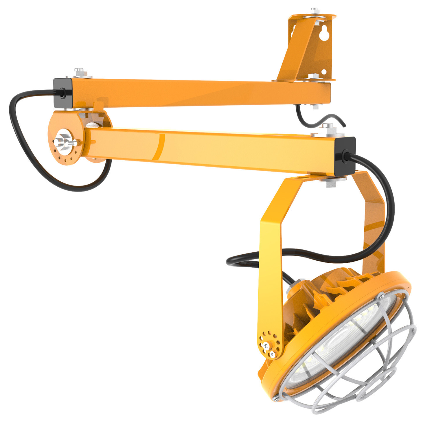 30W LED Dock Lights with Folding Arm 360° Rotatable Lamp Head, IP65, 4200LM UL