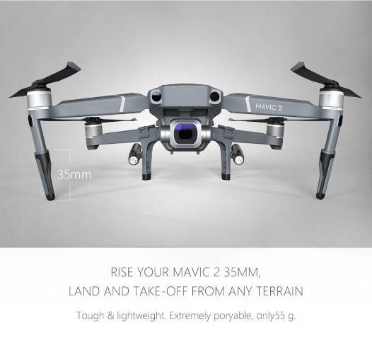PGYTECH Landing Gear Extensions LED Headlamp Set for MAVIC 2