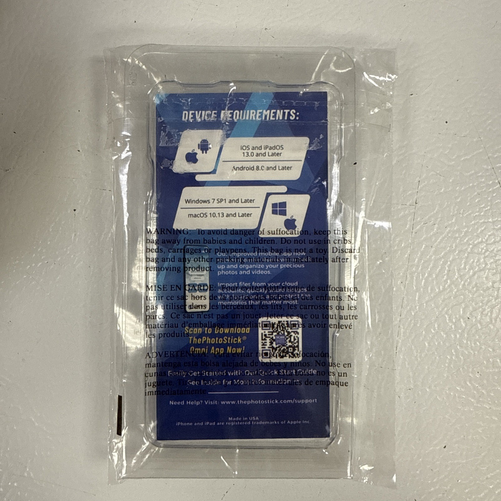 ThePhotoStick Omni 128GB For All Devices, PCs, Laptops, Cell Phones & Tablets