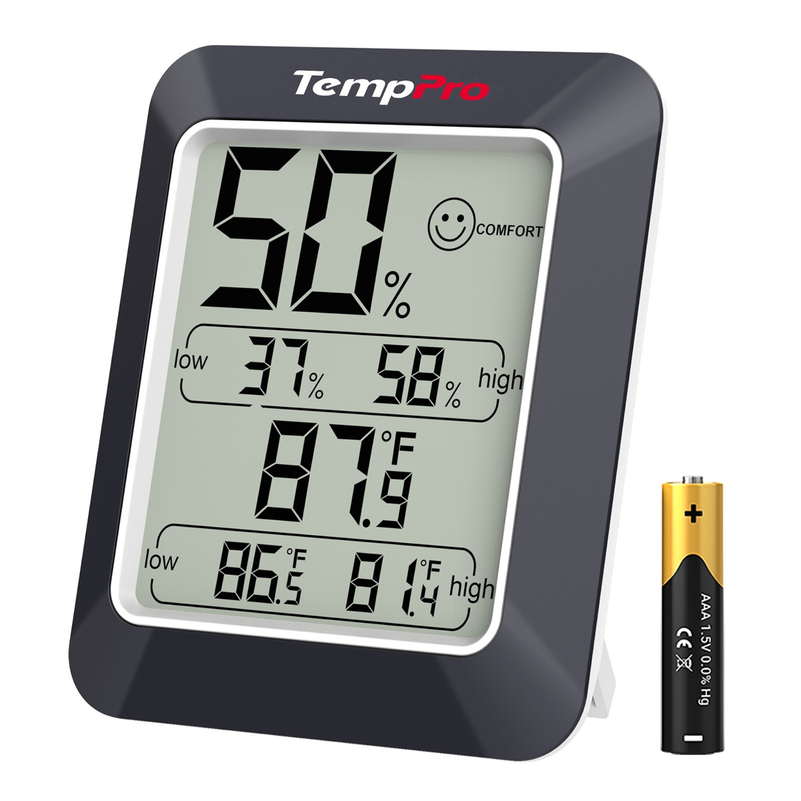 TP50W Mini LCD Indoor Hygrometer Thermometer Room Temperature Humidity Monitor