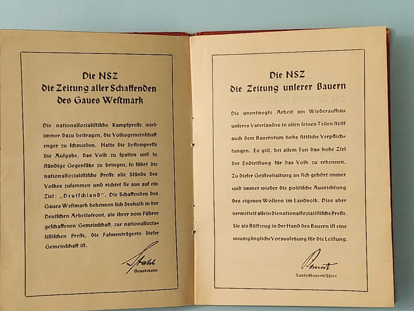 WW2 Germany. "NSZ WESTMARK" newspaper book.