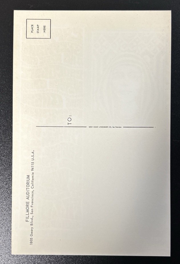 1966-FILLMORE BG-34 POSTCARD-REPRINT-CAPTAIN BEEFHEART & HIS MAGIC BAND-W.WILSON