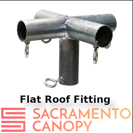 20' Wide Flat Roof Canopy Fittings Kits, DIY Metal 1" EMT Carport Frame Parts