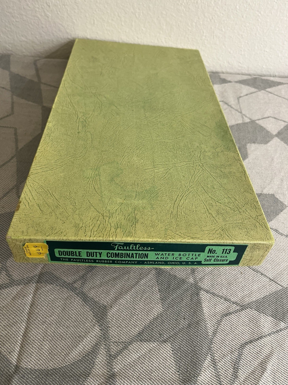 Faultless Rubber Combination Hot Water Bottle & Ice Bag Vintage 1950's Red w/Box