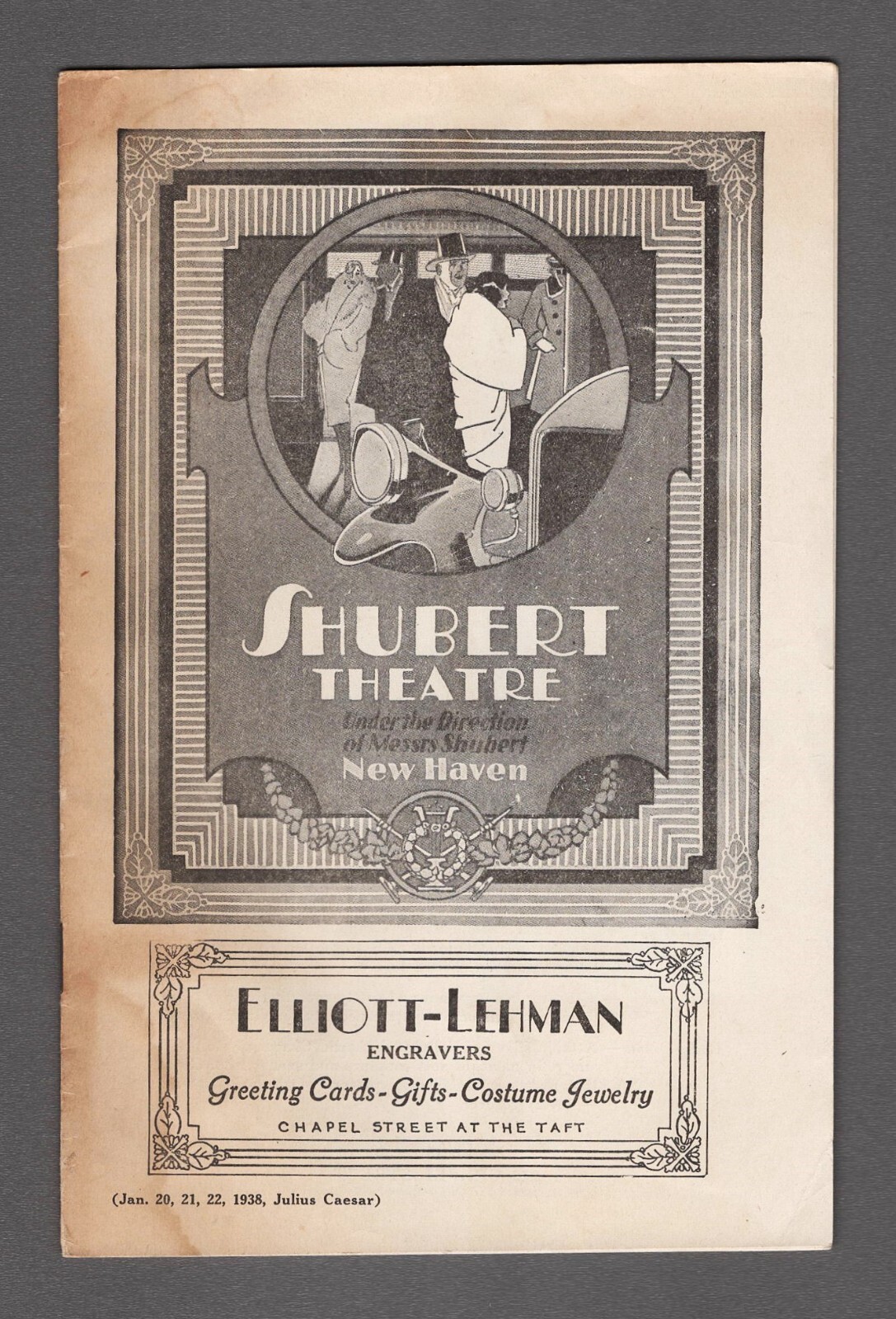 Mercury Theatre "JULIUS CAESAR" Orson Welles / Biltzstein 1938 New Haven Program