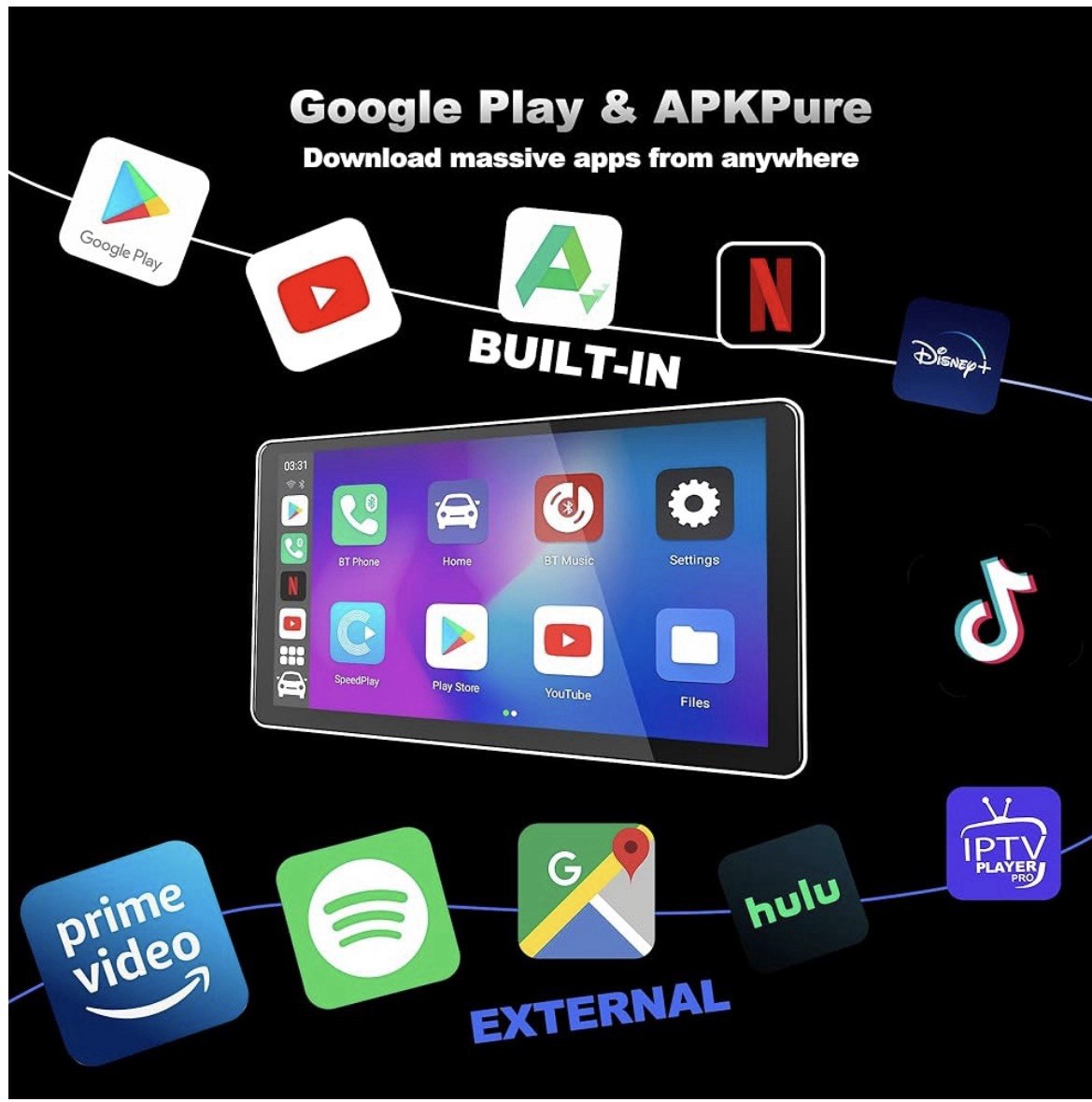 3-in-1 Wireless CarPlay Adapter & Android Auto Wireless Adapter, Plug & Play