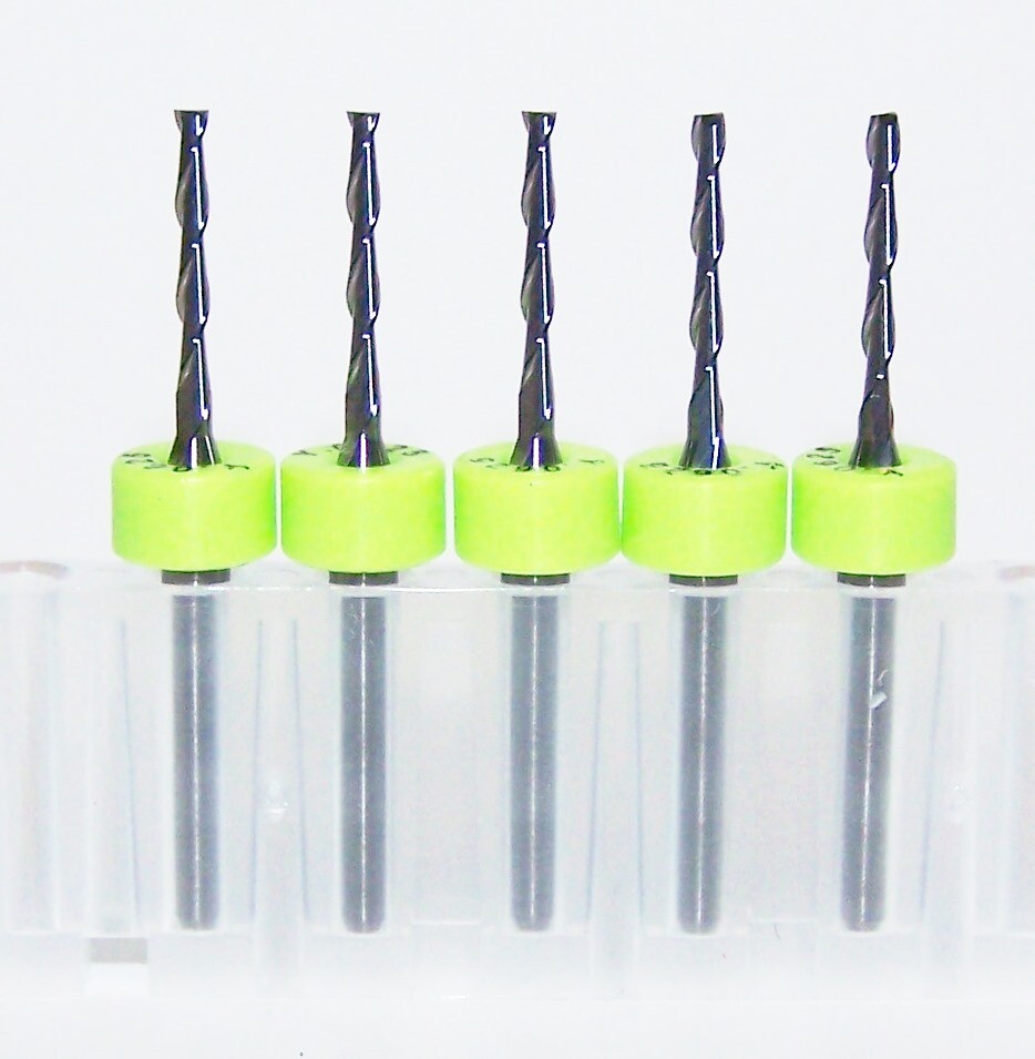 1/16" (.0625") CARBIDE END MILL 2 FLUTE LONG .500" FLUTE 1600.0625.500 (PACK 5)