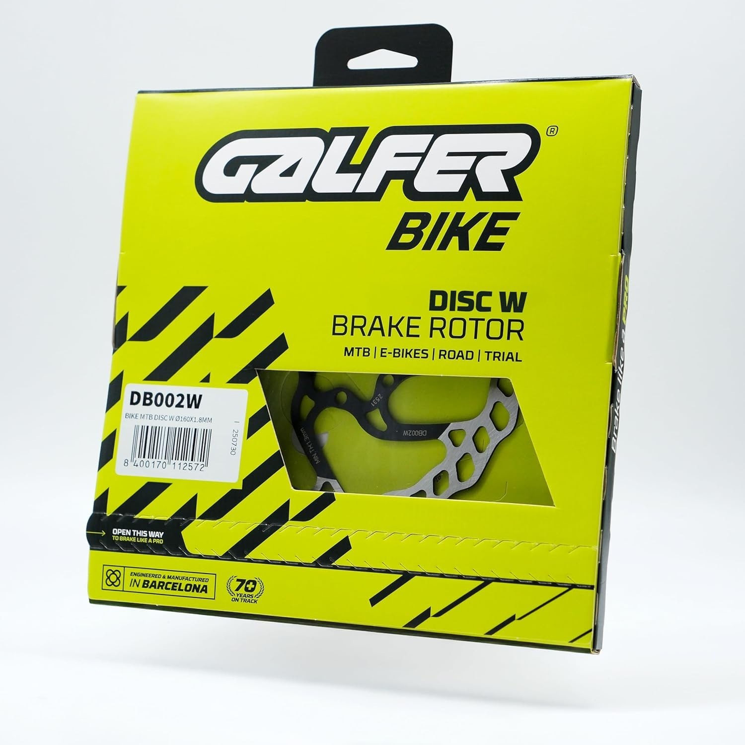 DB002W Brake Disc 6 Bolt 160mm 1.8mm Mtn Bike Galfer SRAM Shimano Mag TRP Hayes