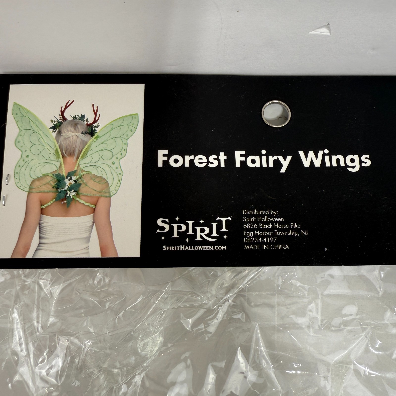 Fairy Wings Halloween Costume Accessory Sparkling Green Butterfly New Open Bag