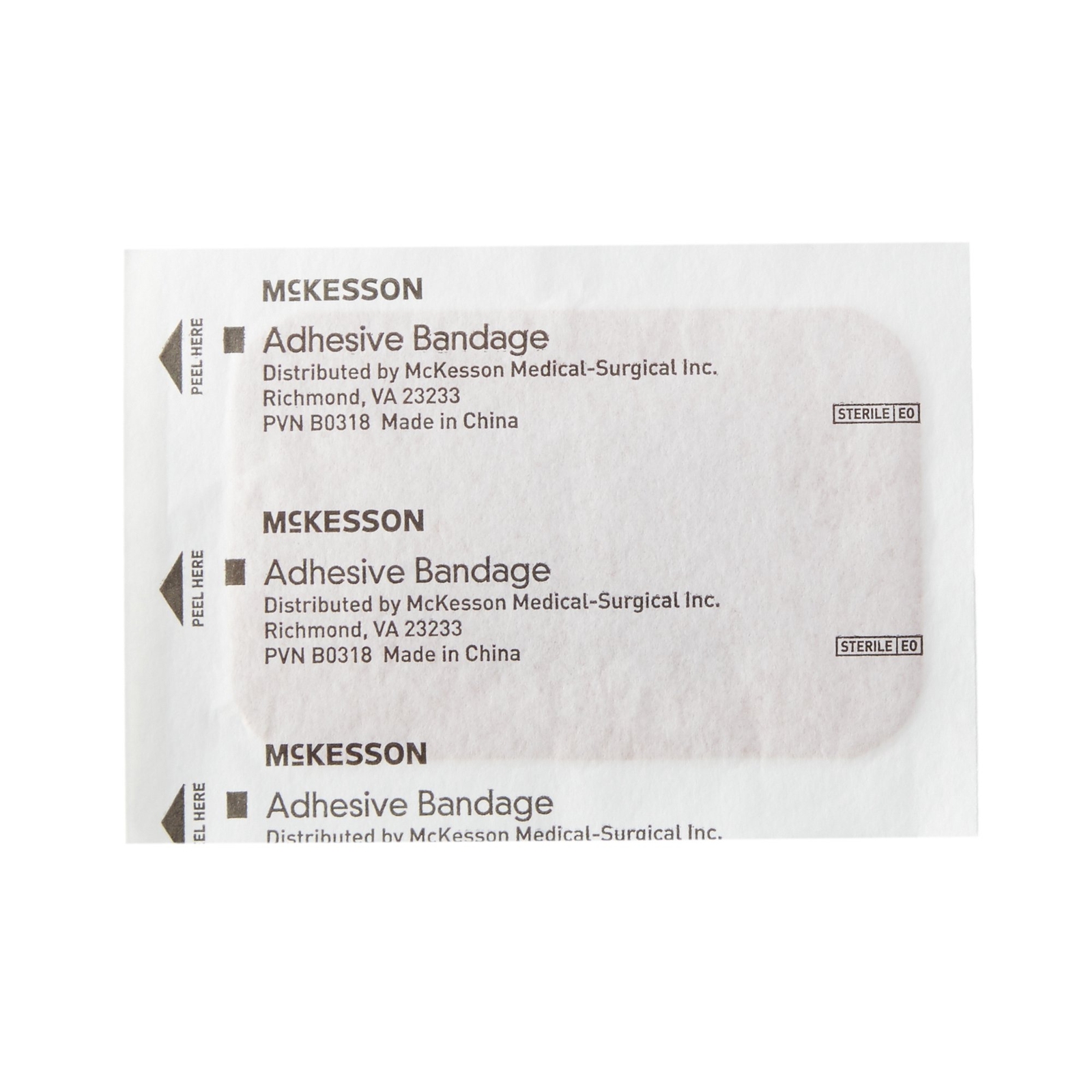 50 McKesson Adhesive Bandages 2" x 3" Fabric Patch Band Aid Strips Tan 16-4816