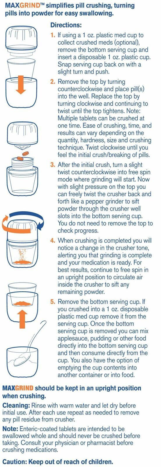 MAXGRIND Pill Crusher and Grinder Cutter Splitter Powder Medicine, Choose color