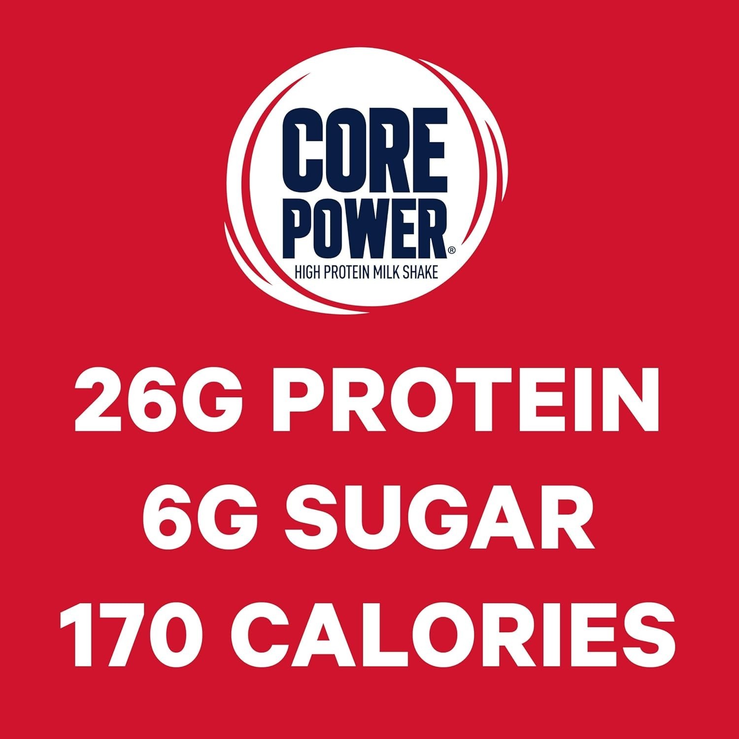 Core Power Protein Shake, Strawberry Banana, 26g Bottle, 14oz, 12 Pack