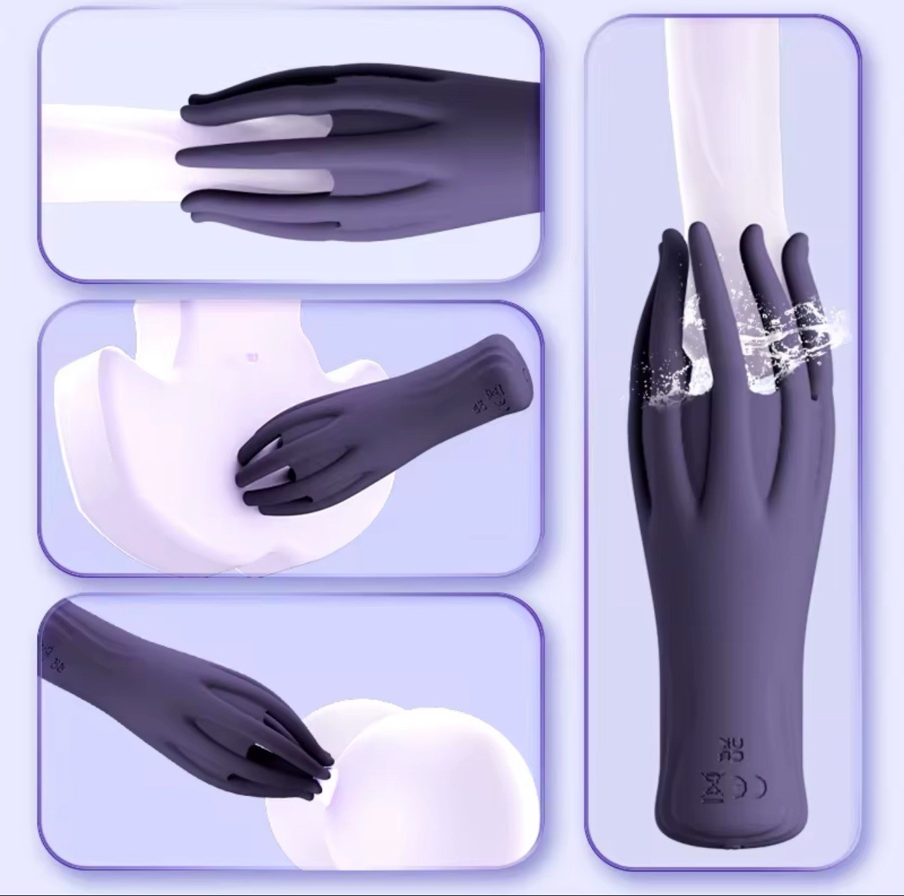 Glans 8-Tentacle Head Exerciser Vibrator 10 Modes USB Rechargeable Silicone