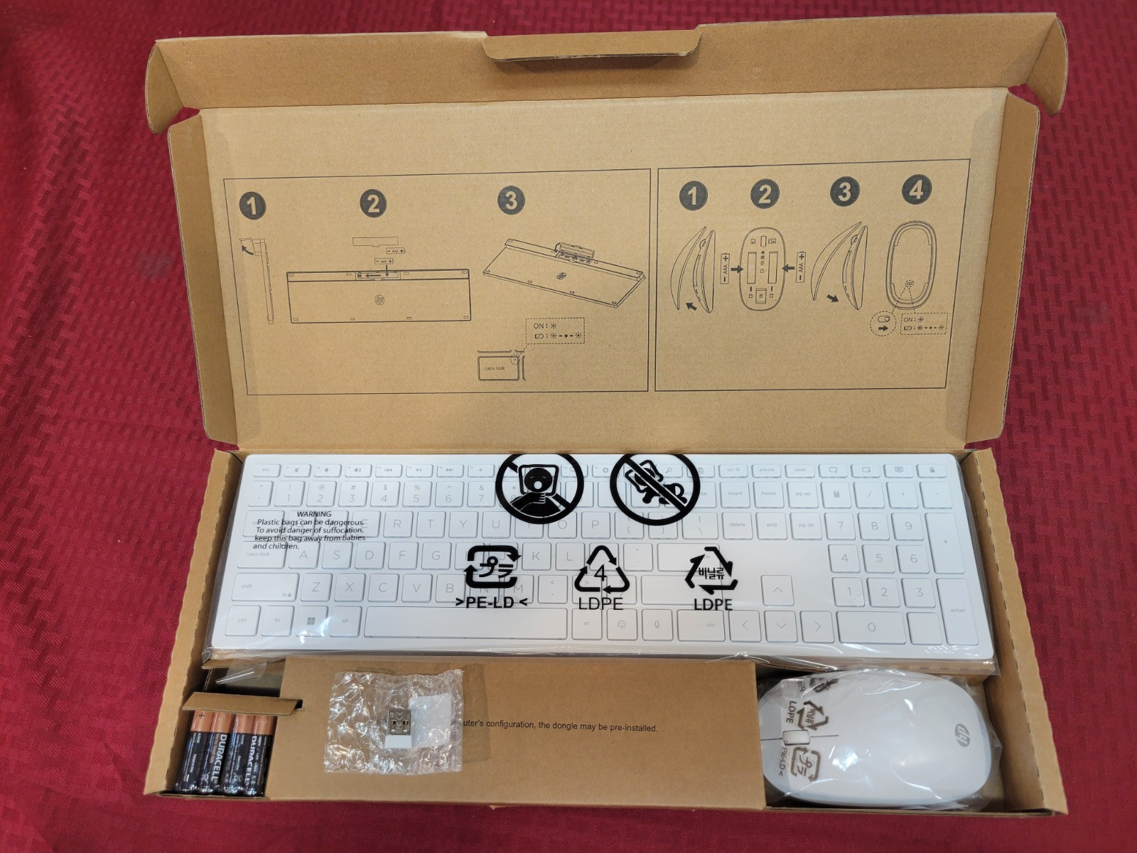 NEW SEALED!! HP 710 WIRELESS KEYBOARD & MOUSE WHITE M55011-001 M54697-001