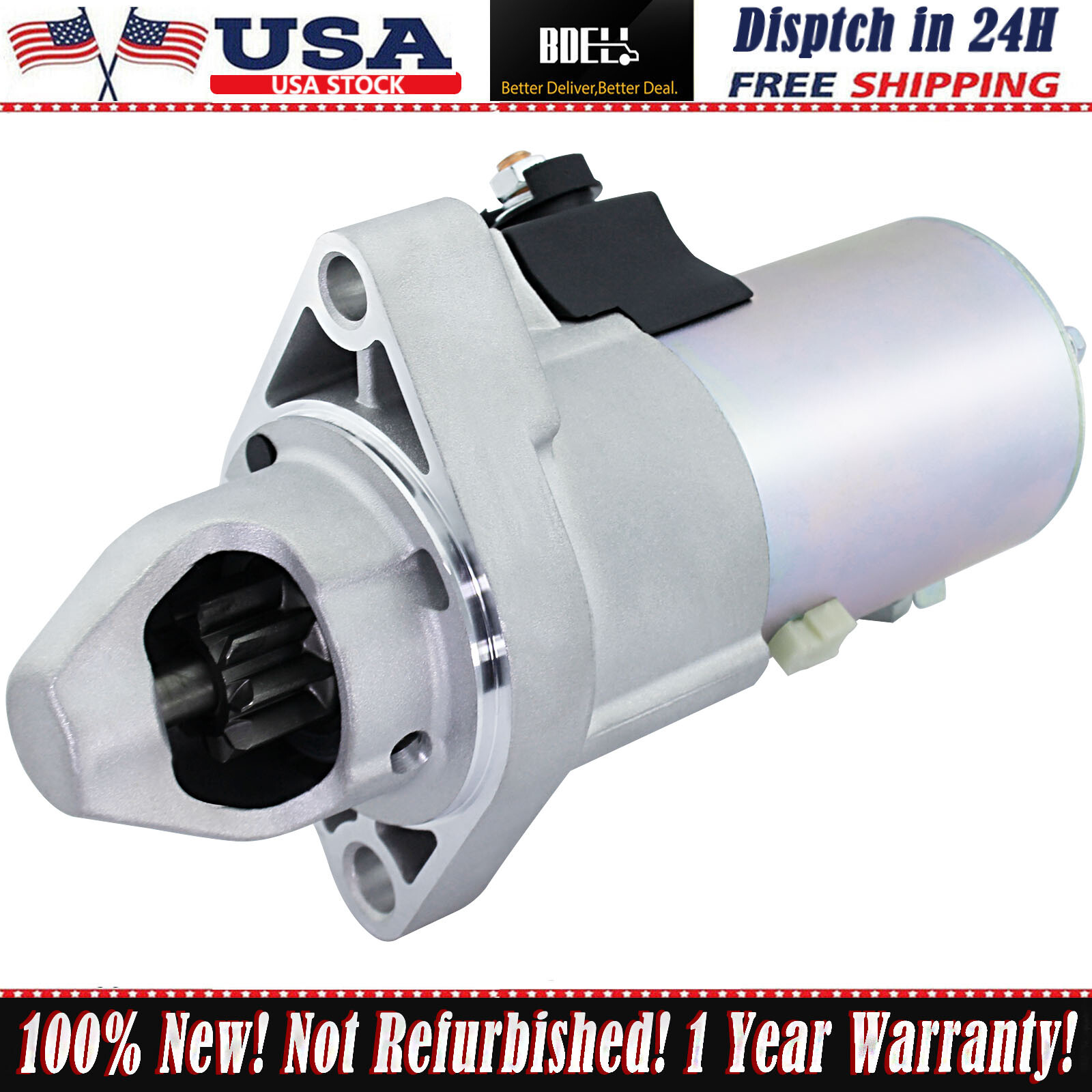 New Starter for Honda Accord 2013-2017 CR-V 2015-2016 2.4L L4 312005A2A51