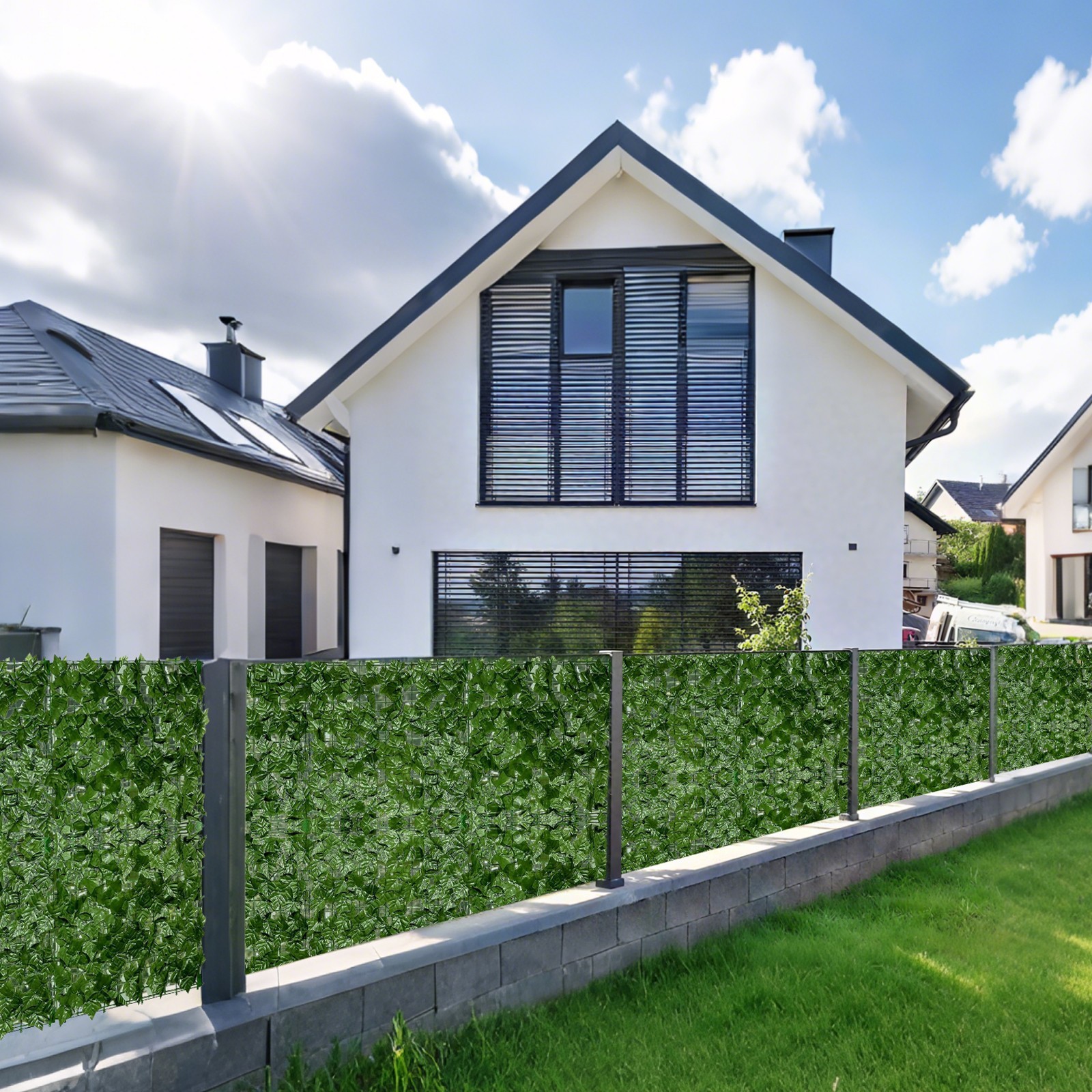 Artificial Ivy Privacy Fence Screen 40"x120" UV Resistant Faux Greenery Panel