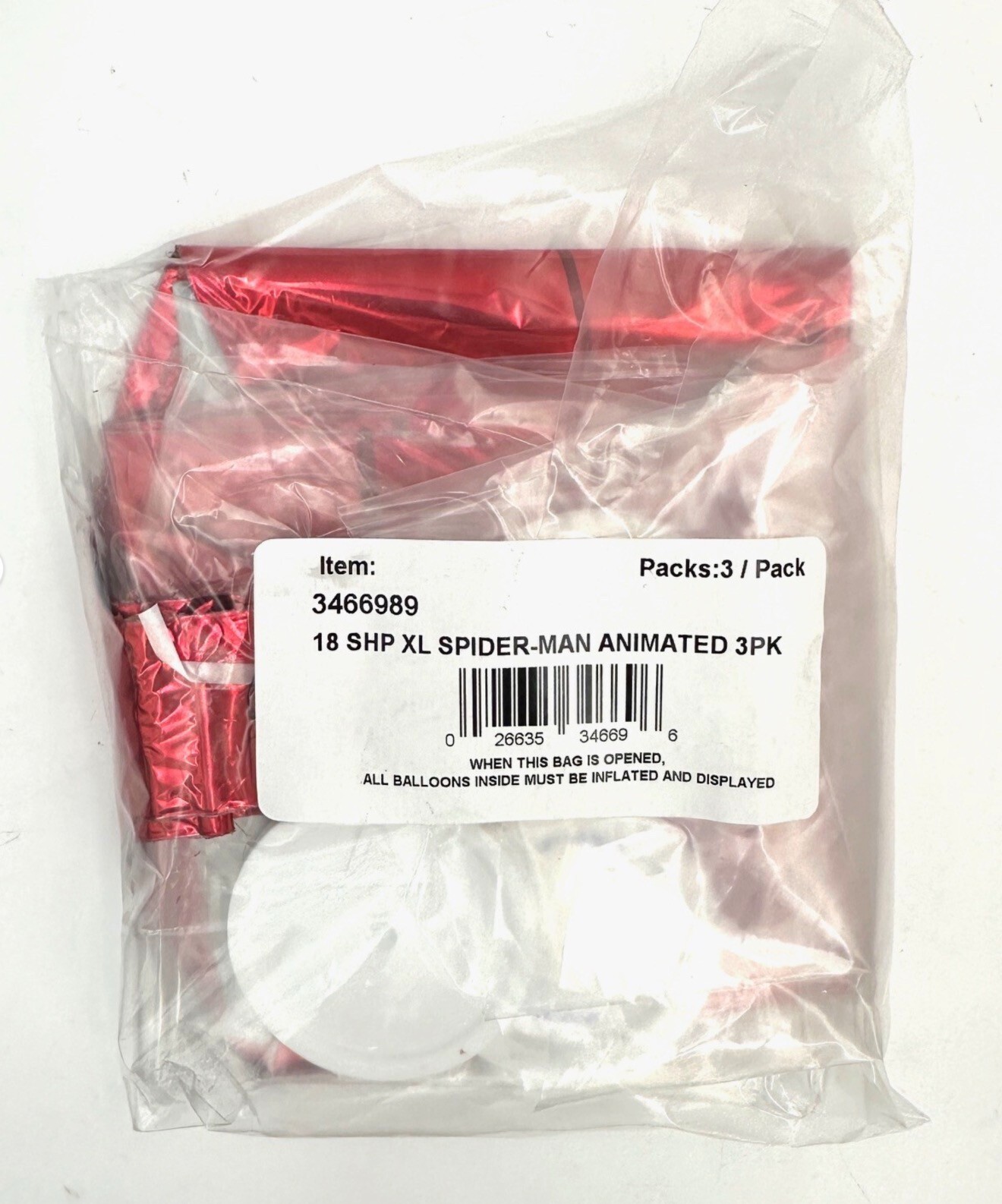 (6 PACK) Anagram XL Spider-Man Foil Balloon 17"