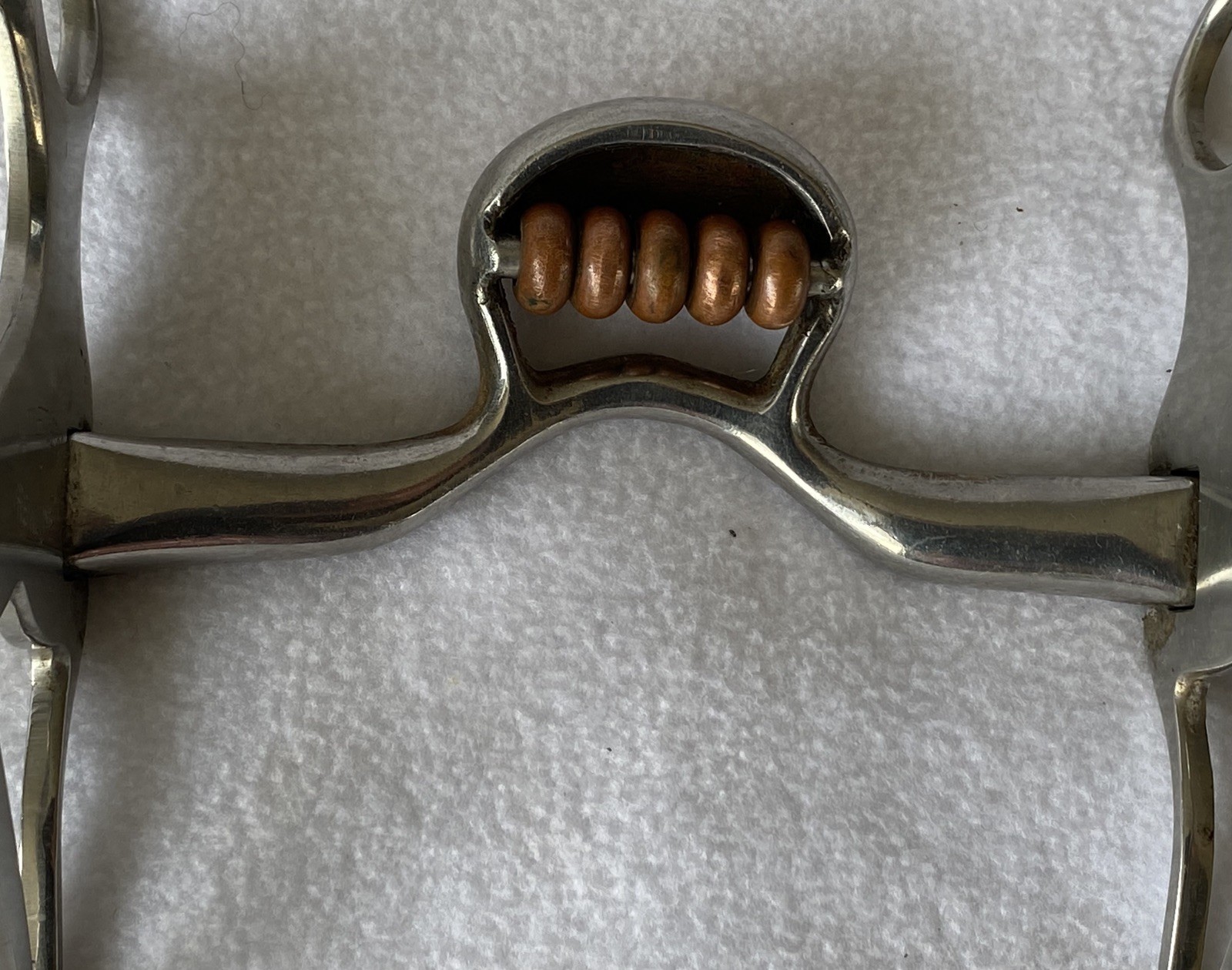 Al TIETJEN Engraved Santa Maria Cheek BIT~4-3/4" Mouth~COPPER Hood & Rollers