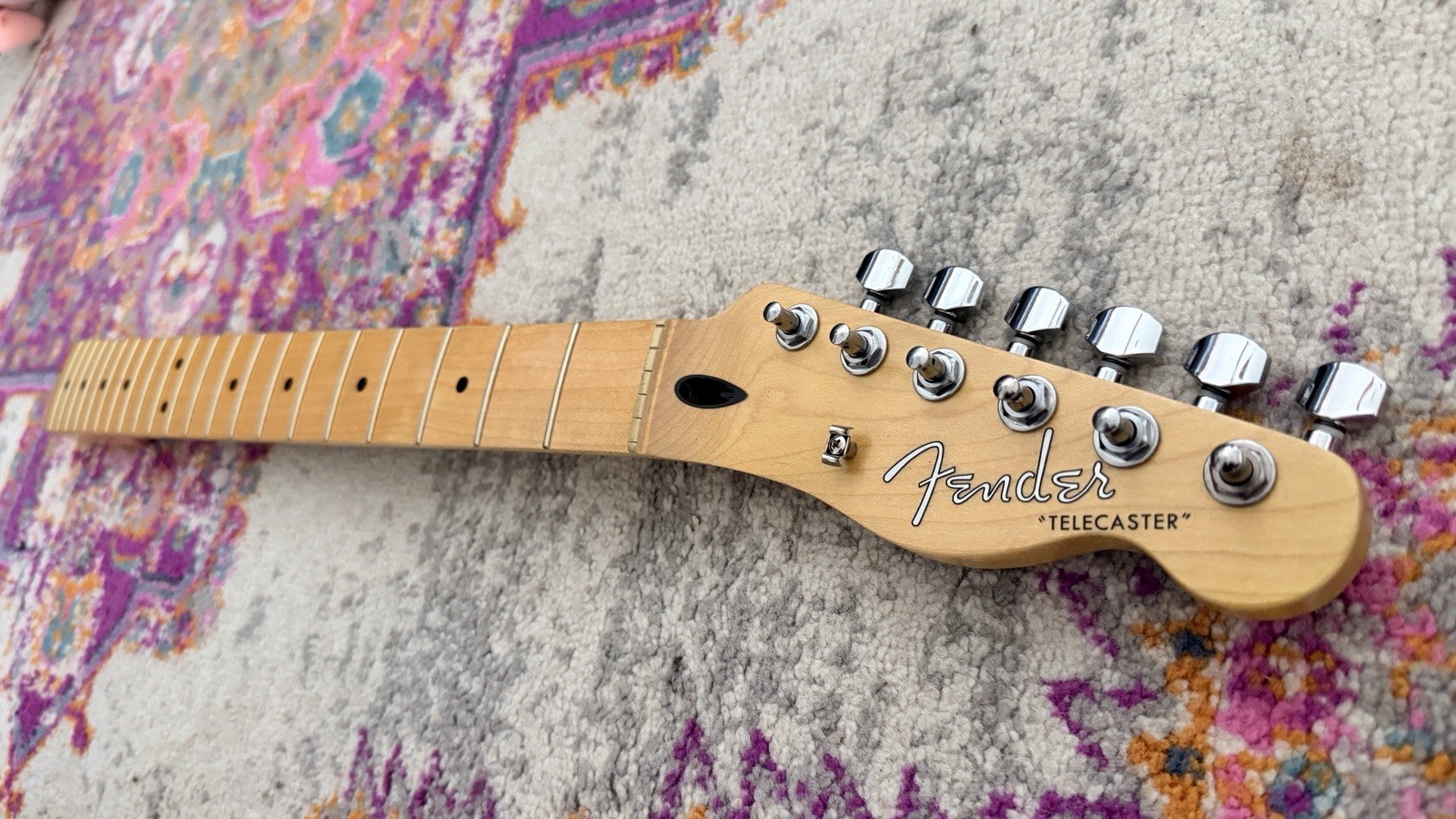 Fender Squier Telecaster Neck Maple Fretboard - Updated Logo& Amber Nitro Relic