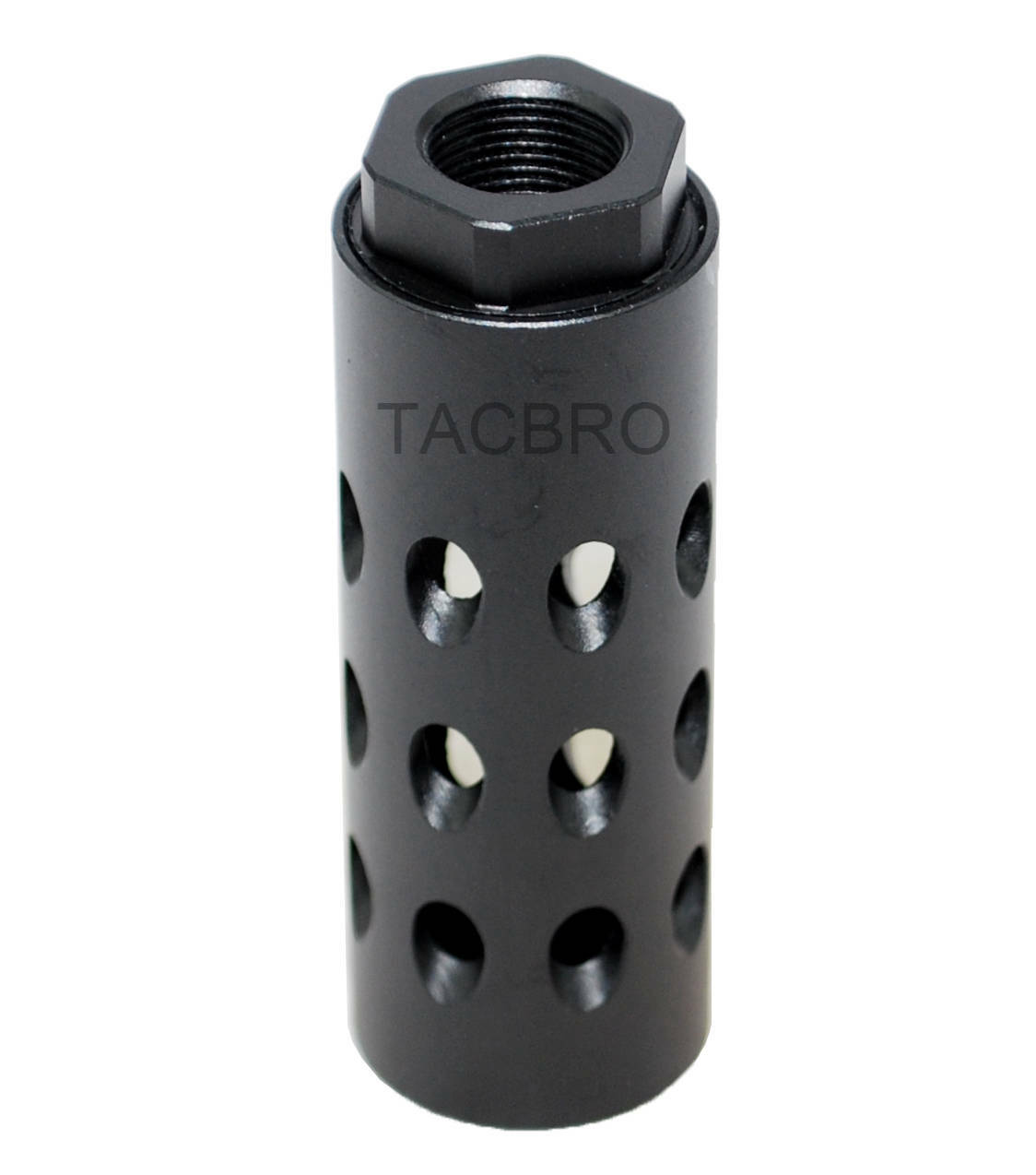 9MM Black Aluminum 1/2"x28 Muzzle Brake w/ Crush Washer & Jam Nut