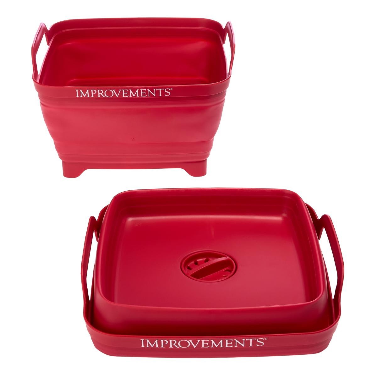 Improvements 2-Gallon Collapsible Tubs with Drain Spouts BPA Free White 2-pack