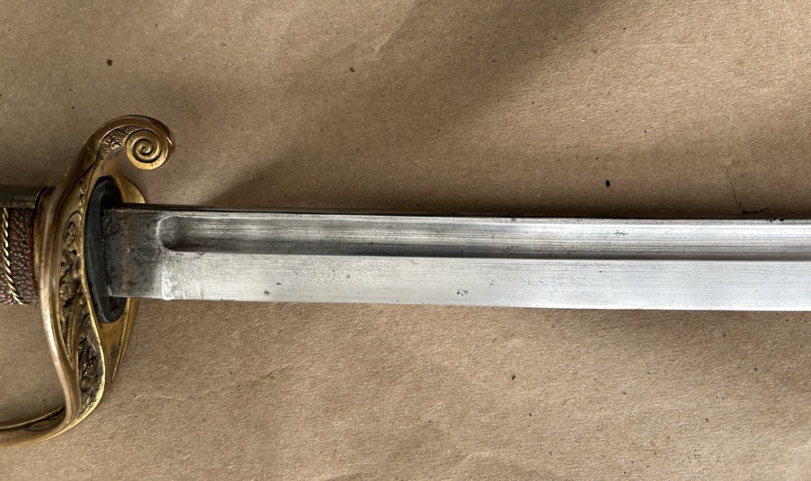 RUSSO JAPANESE WAR OFFICERS CAVALRY SWORD & SCABBARD ,BLOOD GROOVE